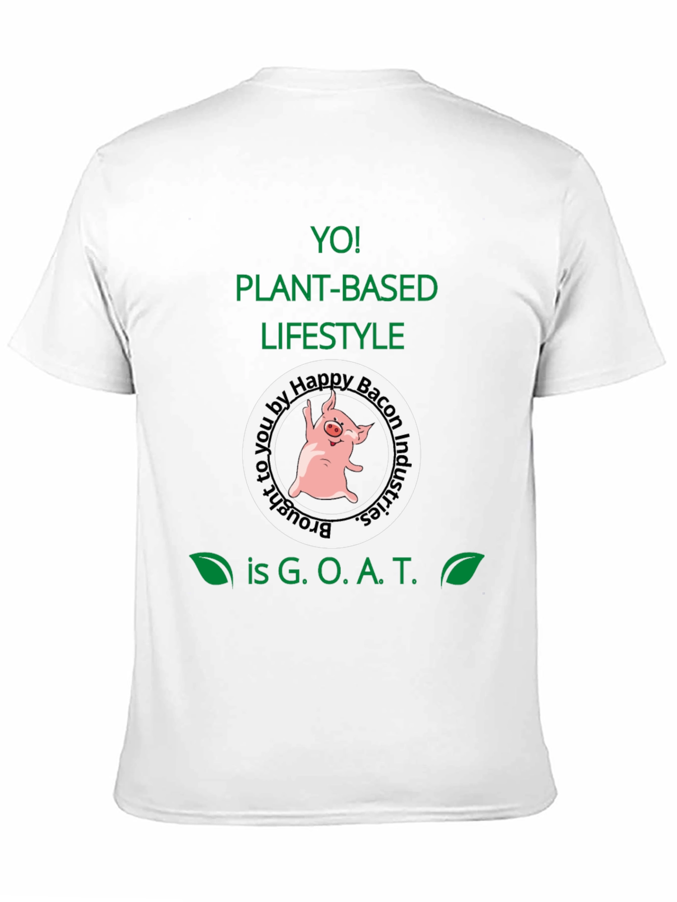 Black Vegan Lifestyle T-Shirt - Plant Based GOAT view 11
