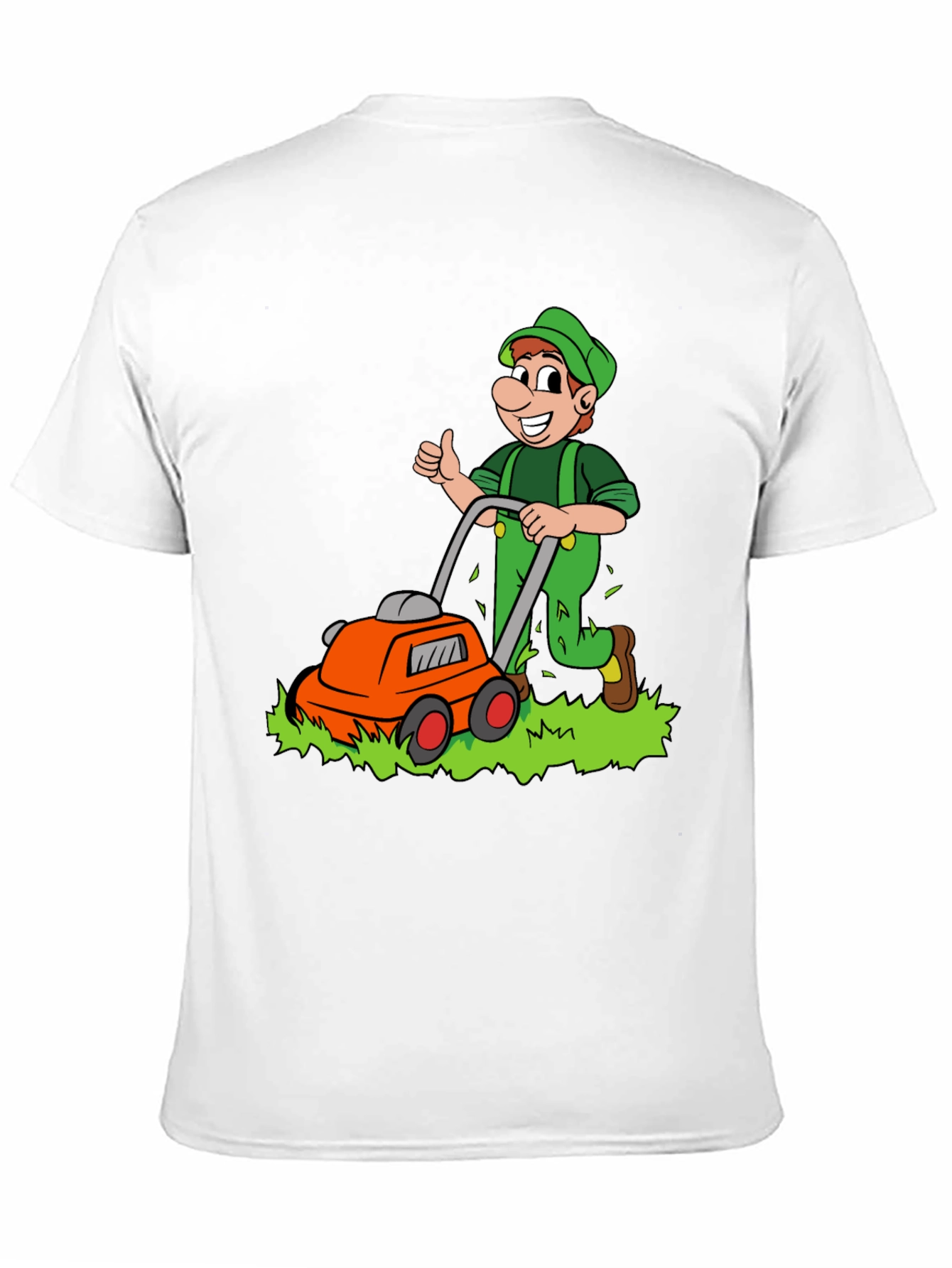 Black Lawn Mower Man T-Shirt - Cartoon Graphic Tee view 11