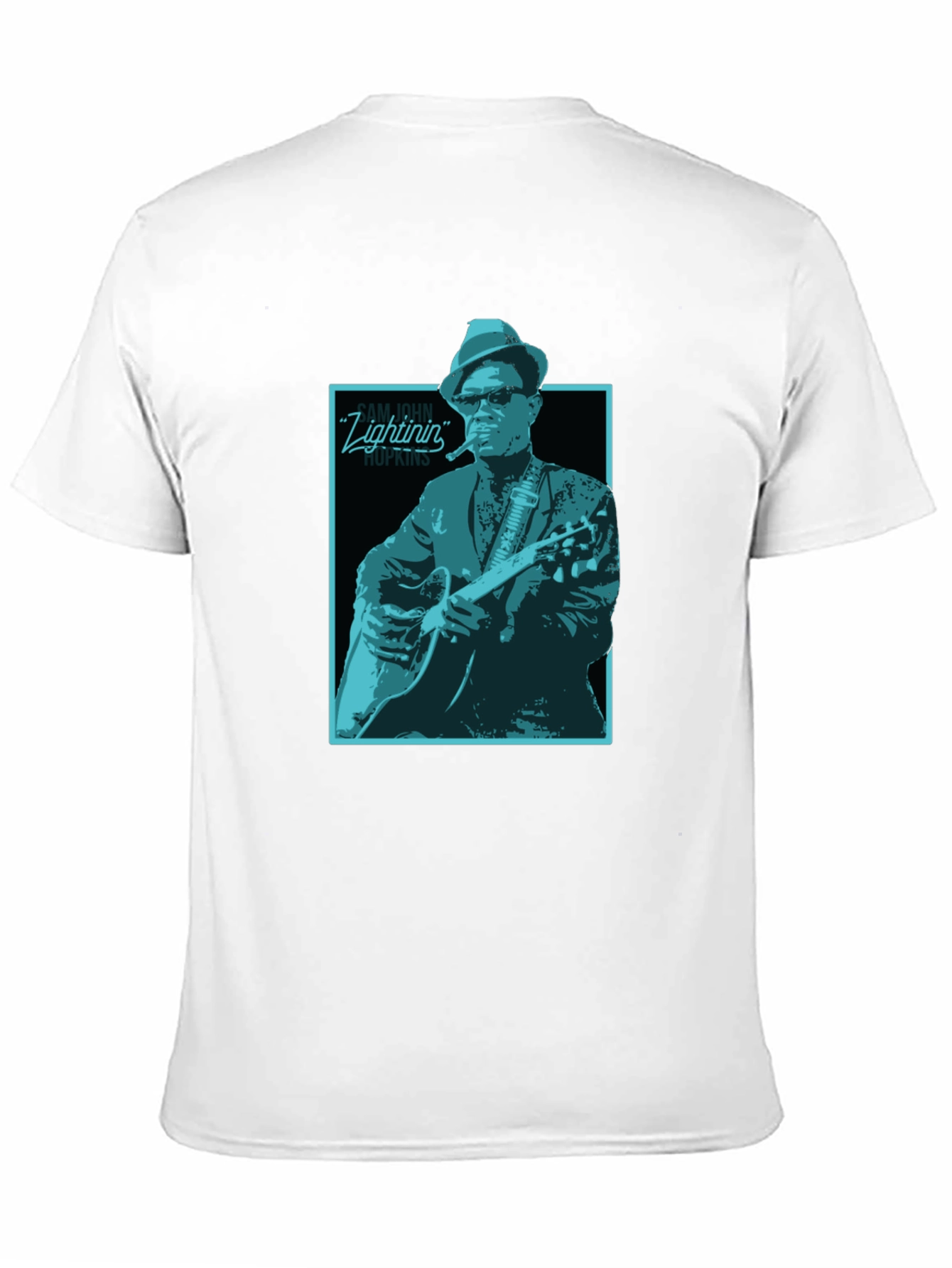 Black Lightnin' Hopkins Graphic Tee - Black Cotton T-Shirt view 11