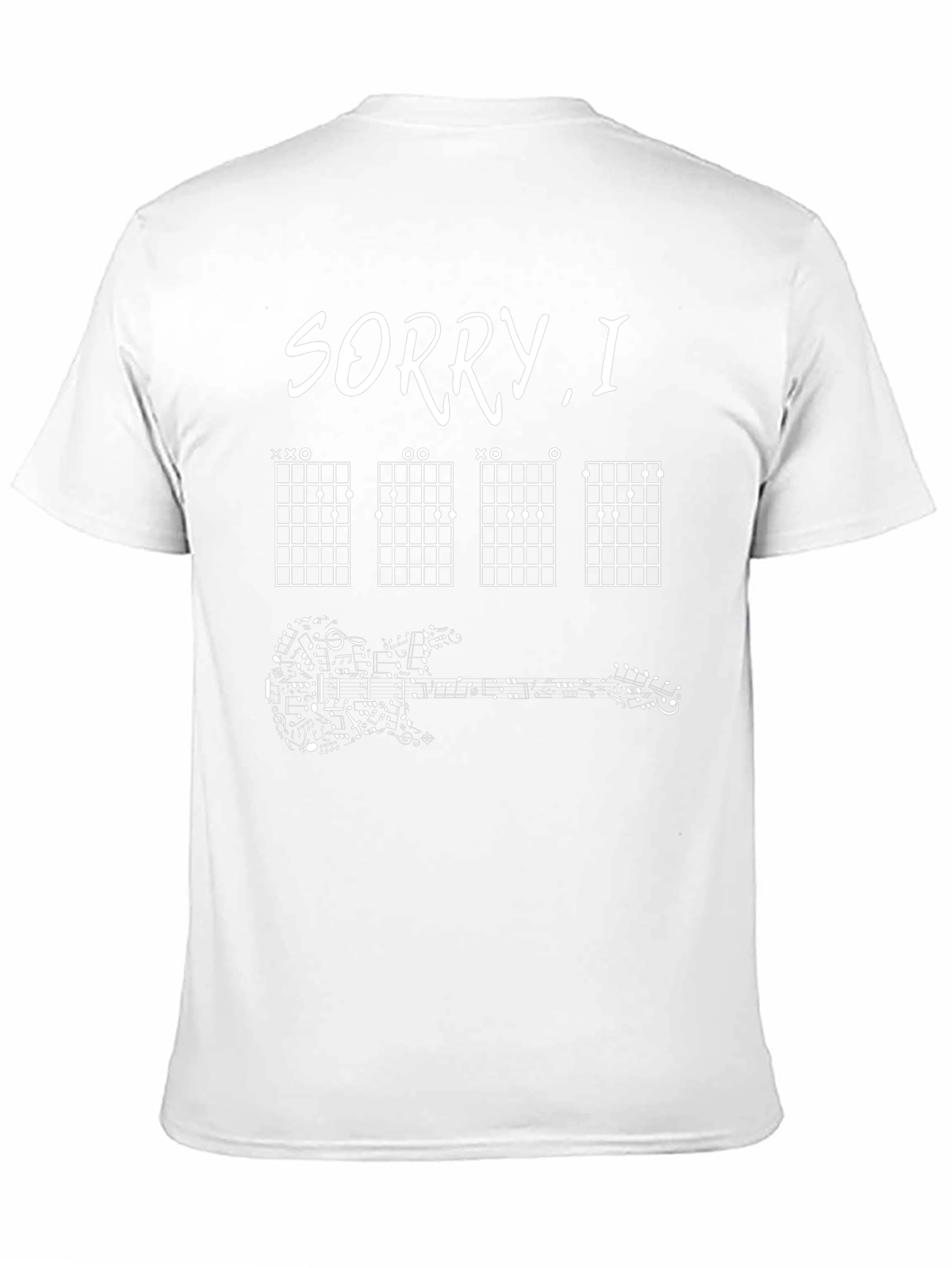 Black Sorry I Play Guitar T-Shirt - Music Lover Tee view 11