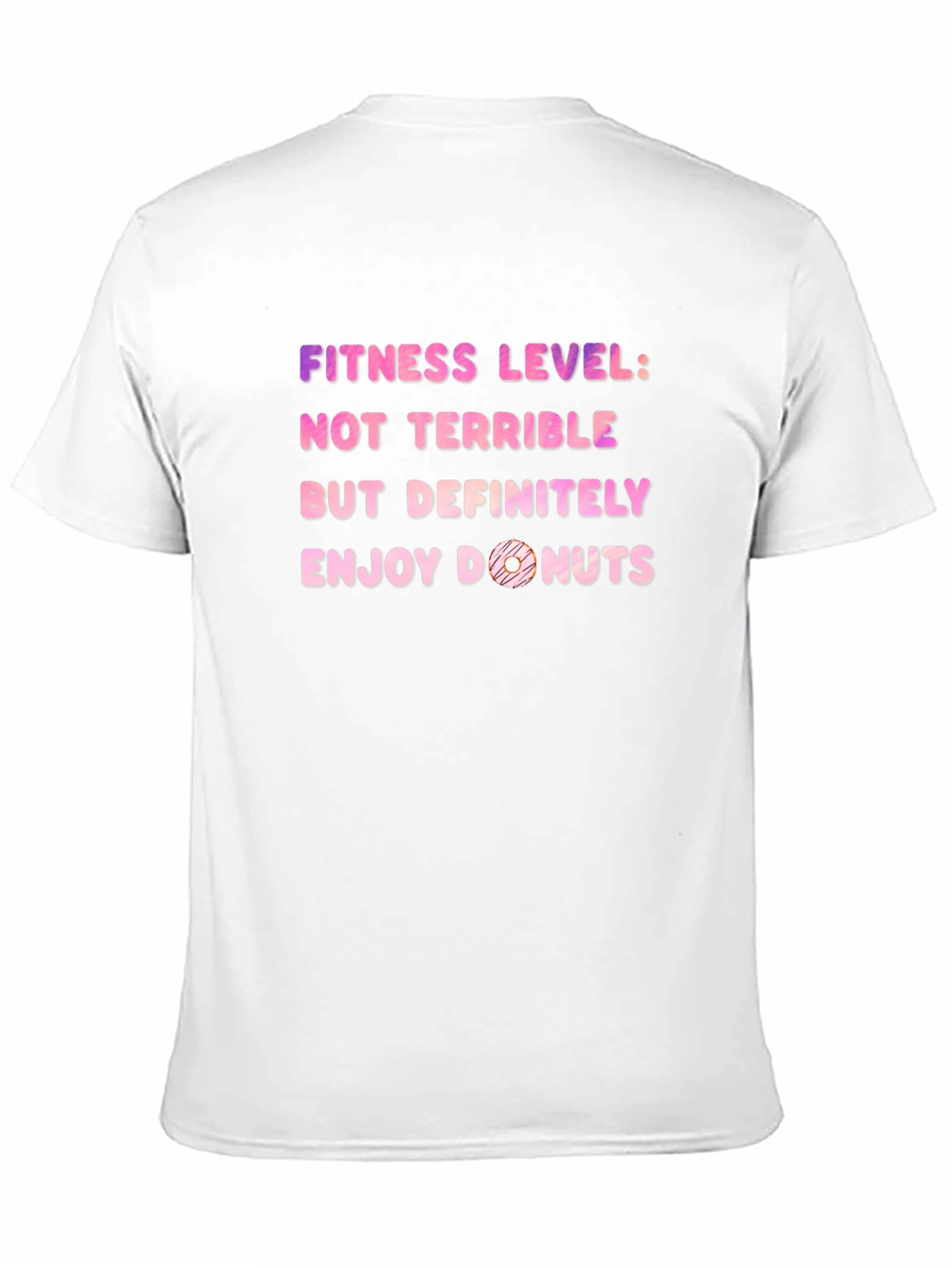 Black Fitness Level: Donuts T-Shirt - Funny Workout Tee view 11