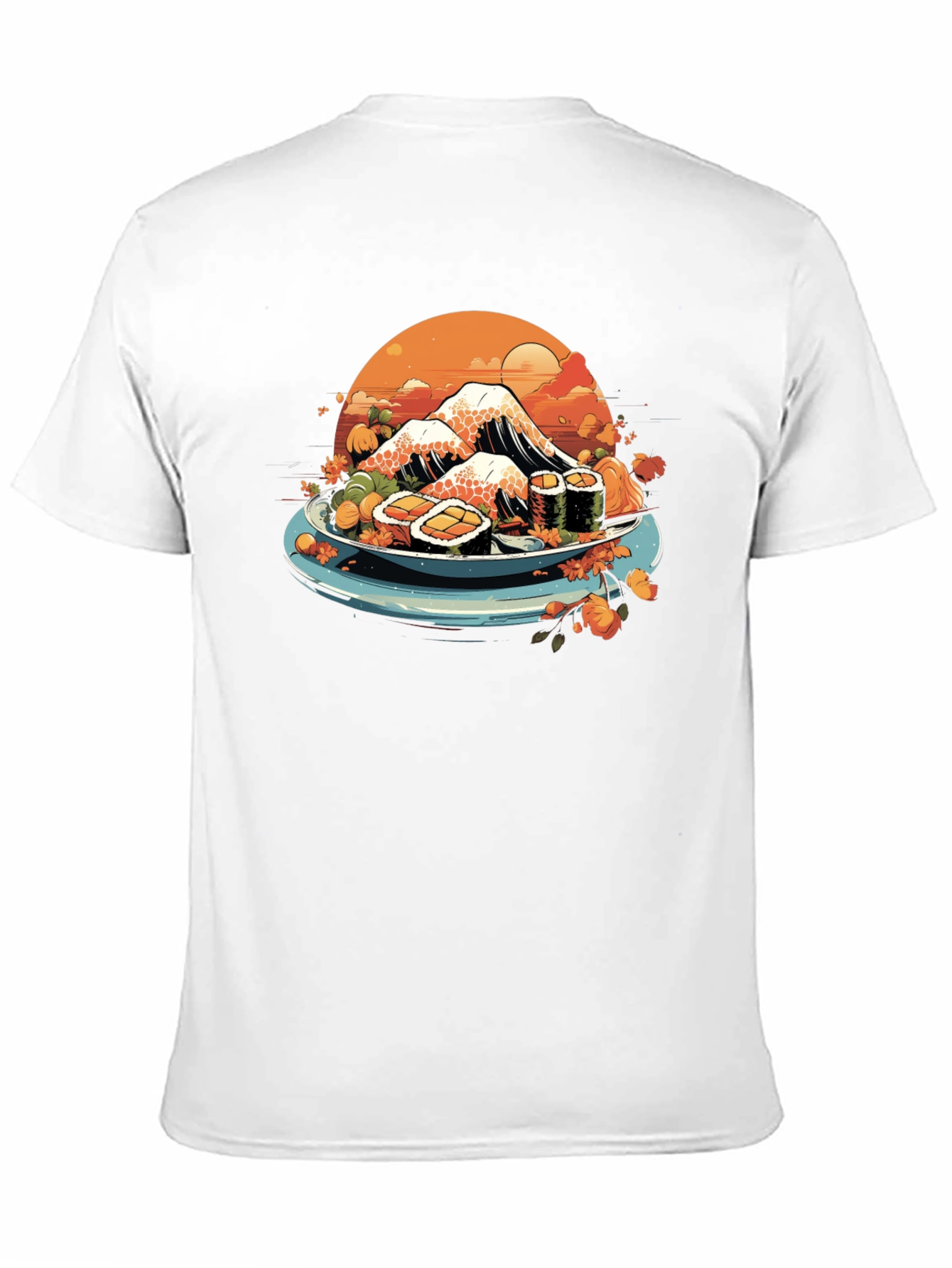 Black Sushi Mountain T-Shirt - Unique Graphic Tee view 11