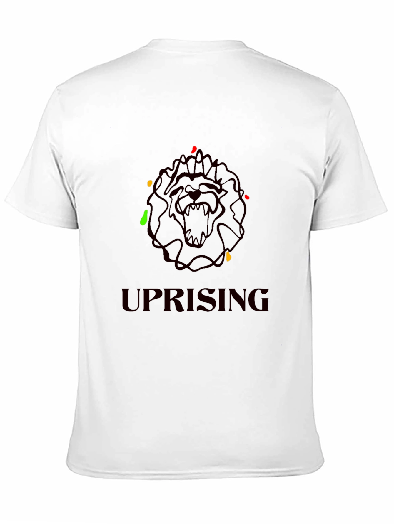Black Uprising Lion Graphic Tee - Black view 11