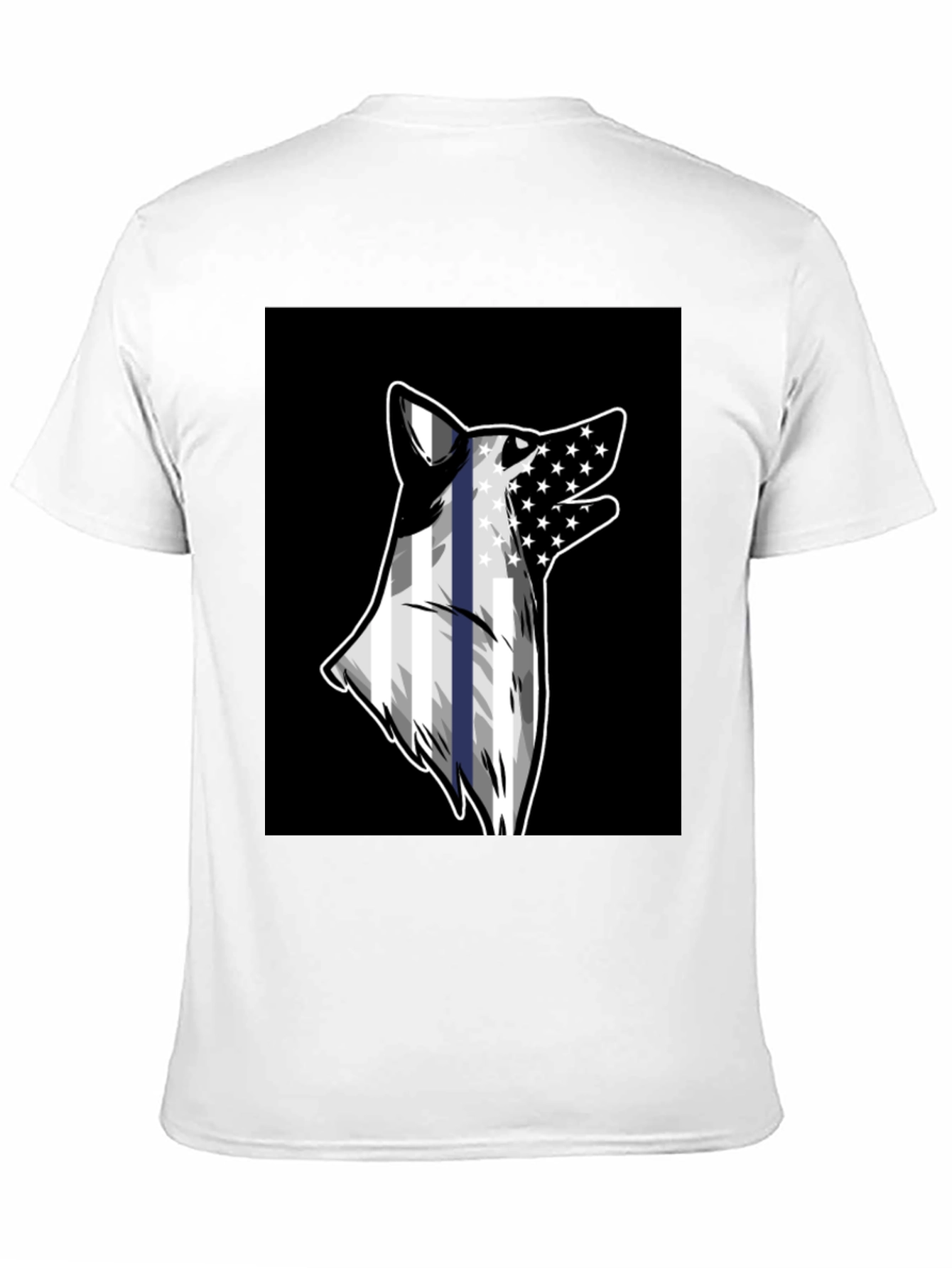 Black Wolf Flag T-Shirt view 11