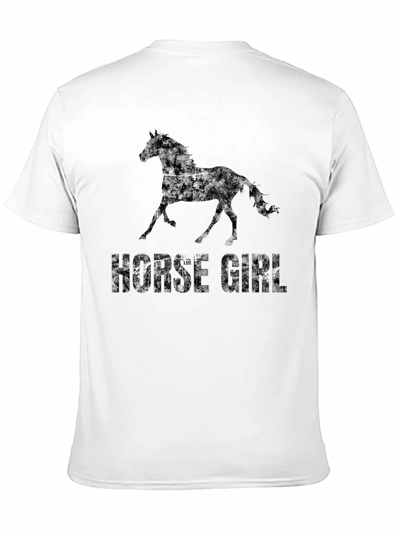 Black Horse Girl T-Shirt - Black view 11