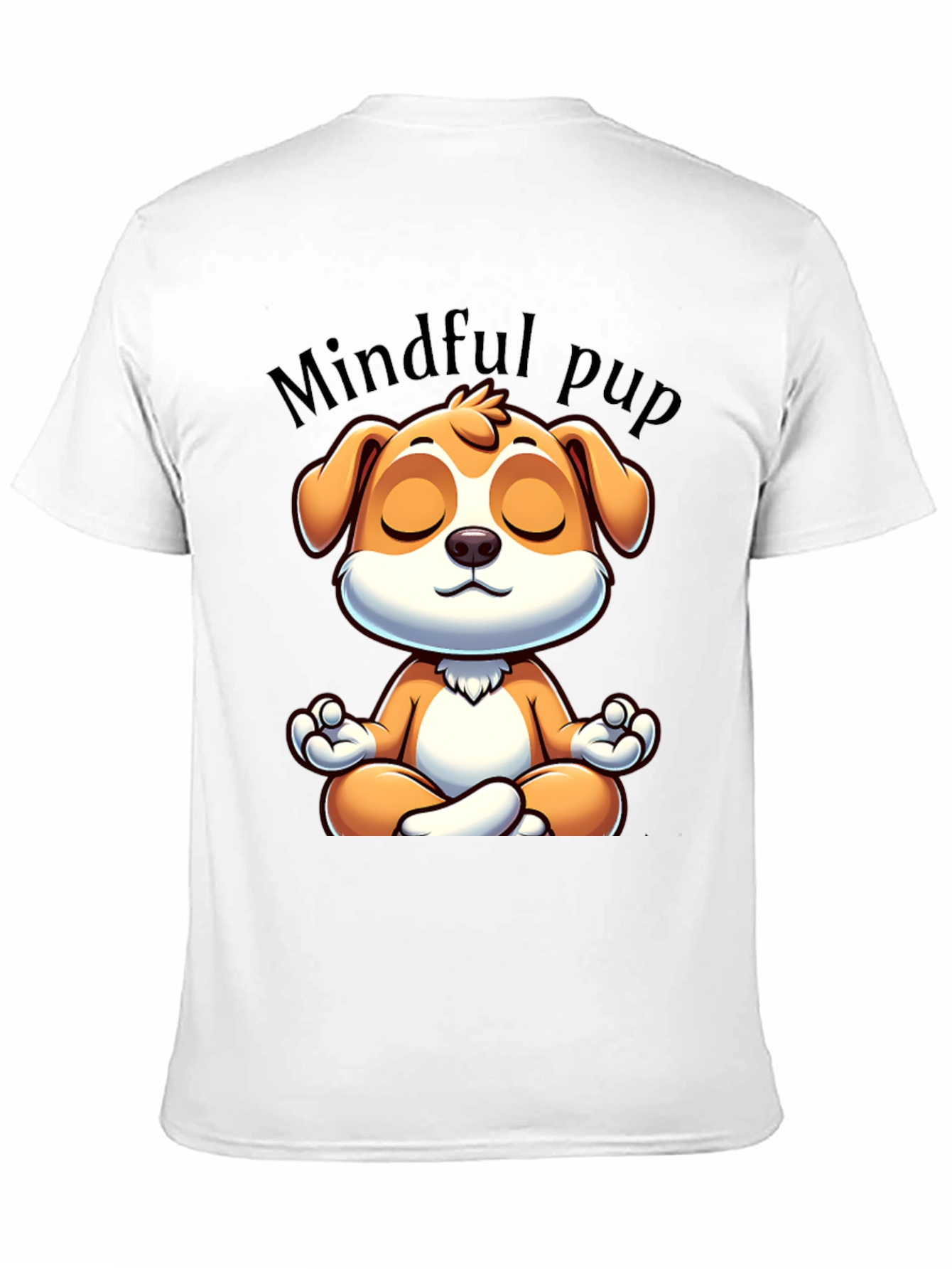 Black Mindful Pup Graphic T-Shirt - Meditation Dog Tee view 11