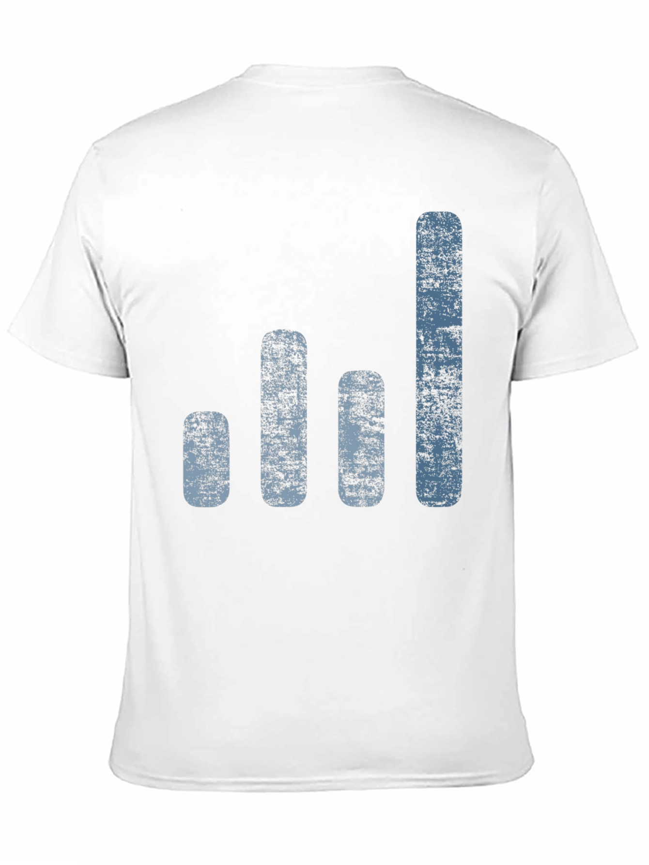 Black Distressed Bar Graph Tee - Trendy Black Cotton Blend Shirt view 11