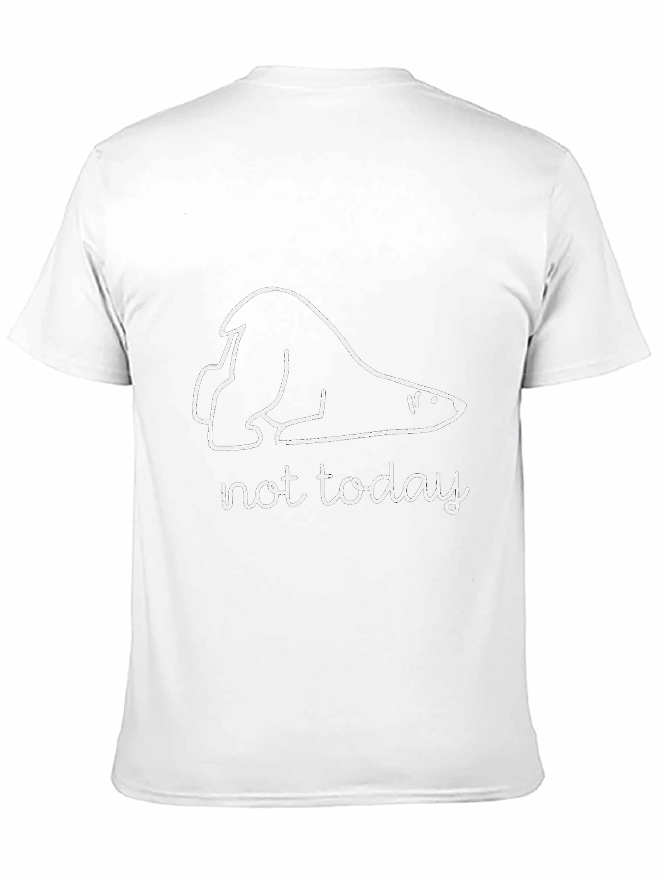 Black Lazy Polar Bear T-Shirt - "Not Today" Tee view 11