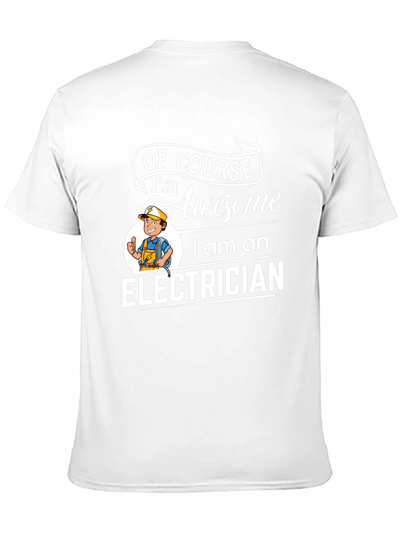 Black Awesome Electrician Graphic T-Shirt - Black view 11