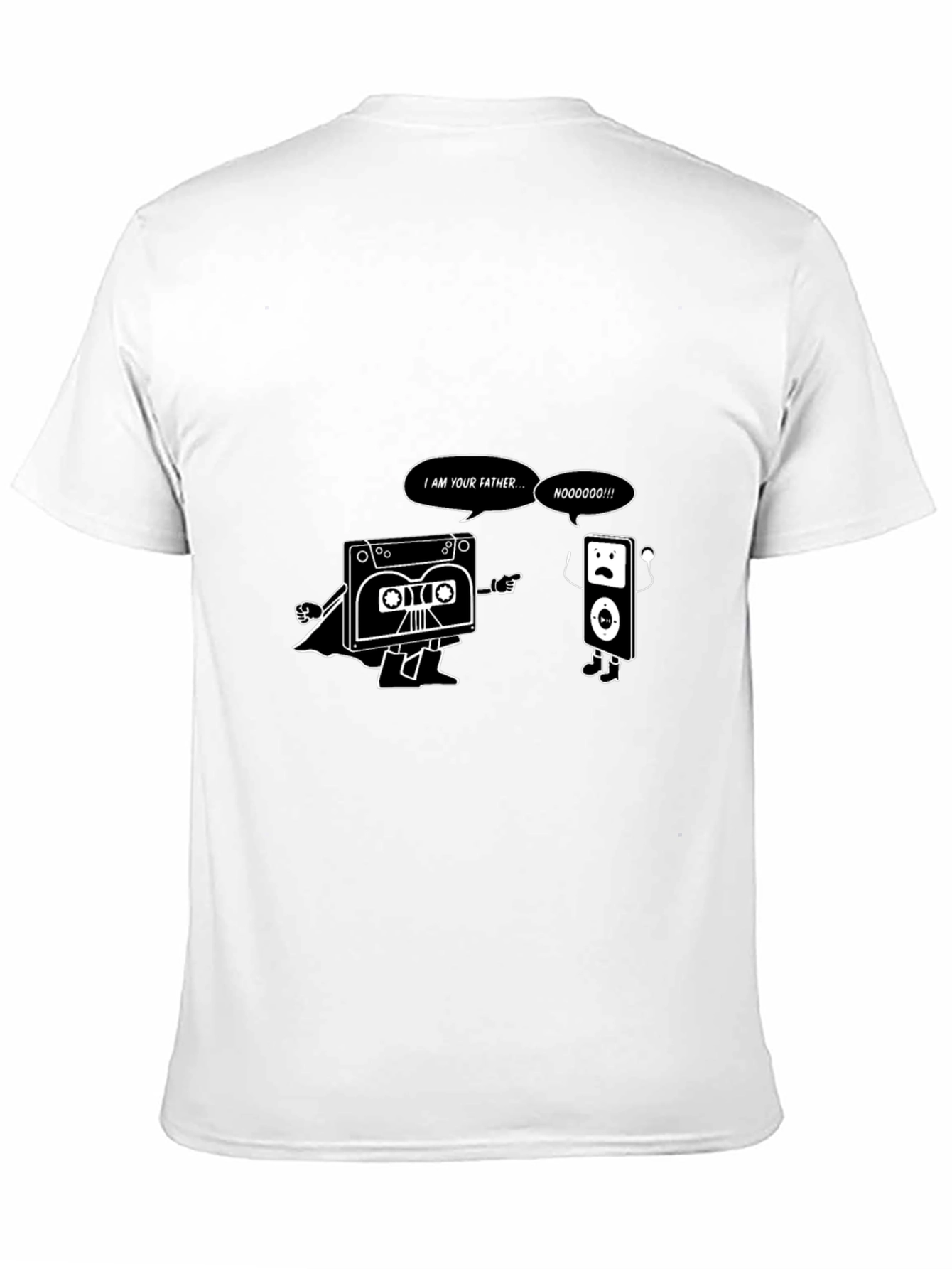 Black Cassette Tape vs. iPod "I Am Your Father" T-Shirt view 11