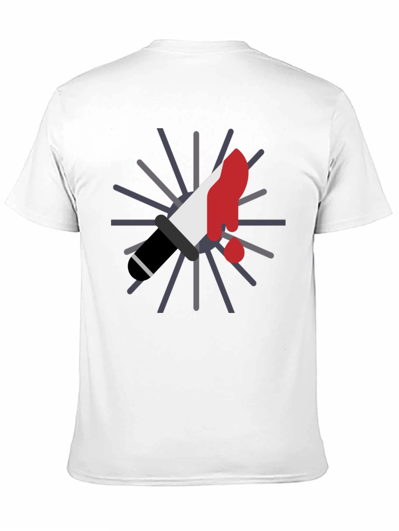 Black Bloody Knife Graphic Tee - Black Cotton T-Shirt view 11