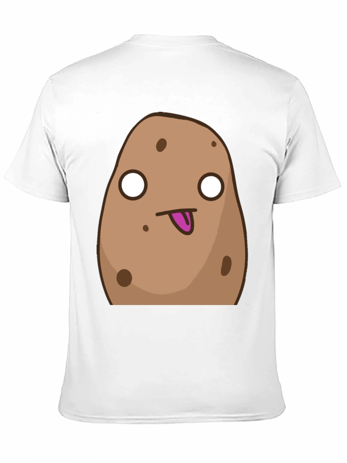 Black Funny Cartoon Potato Graphic Black T-Shirt view 11