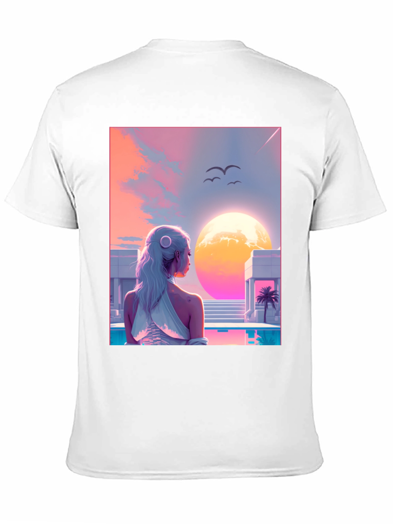 Black Synthwave Dreams T-Shirt view 11