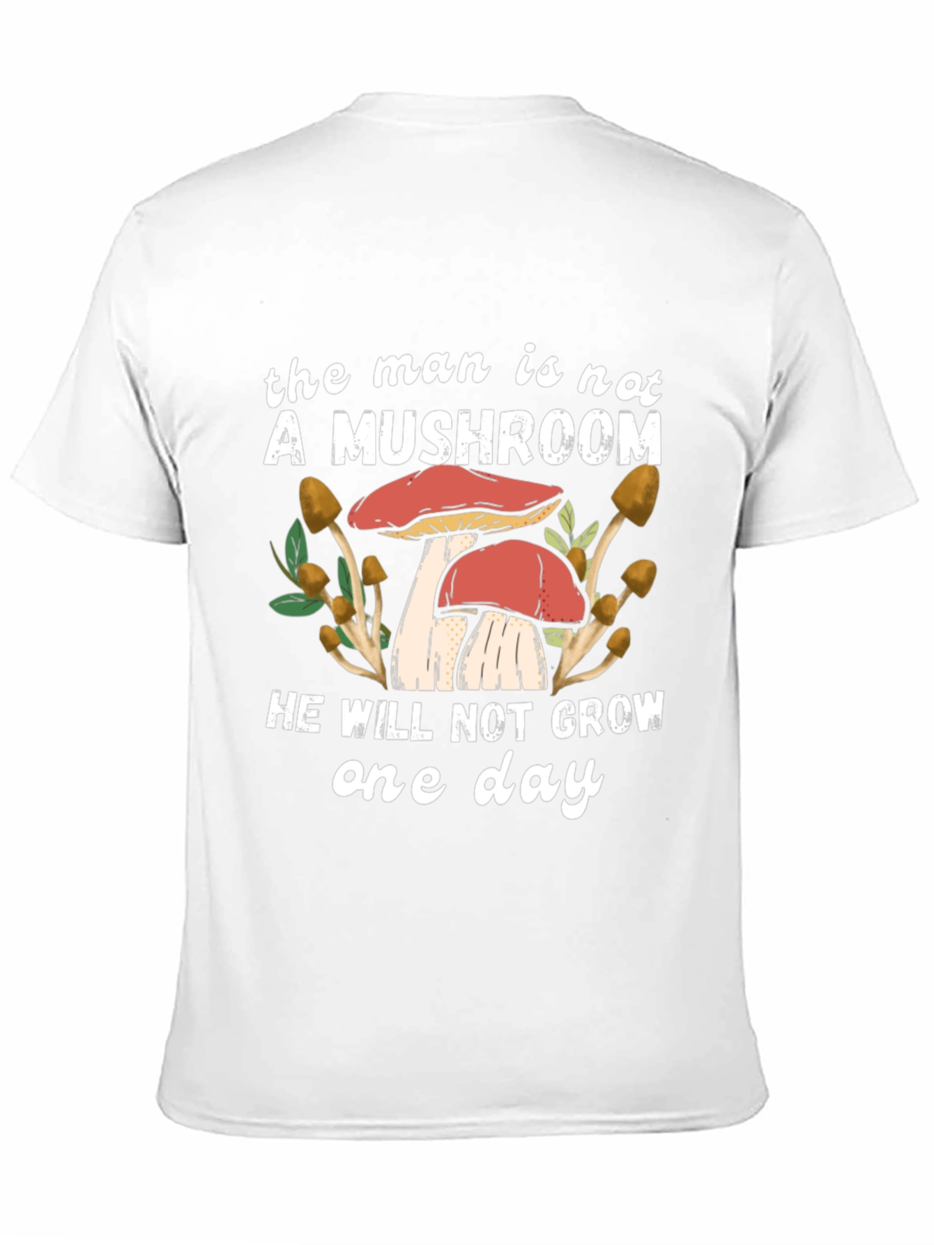 Black The Man Is Not A Mushroom Graphic T-Shirt view 11