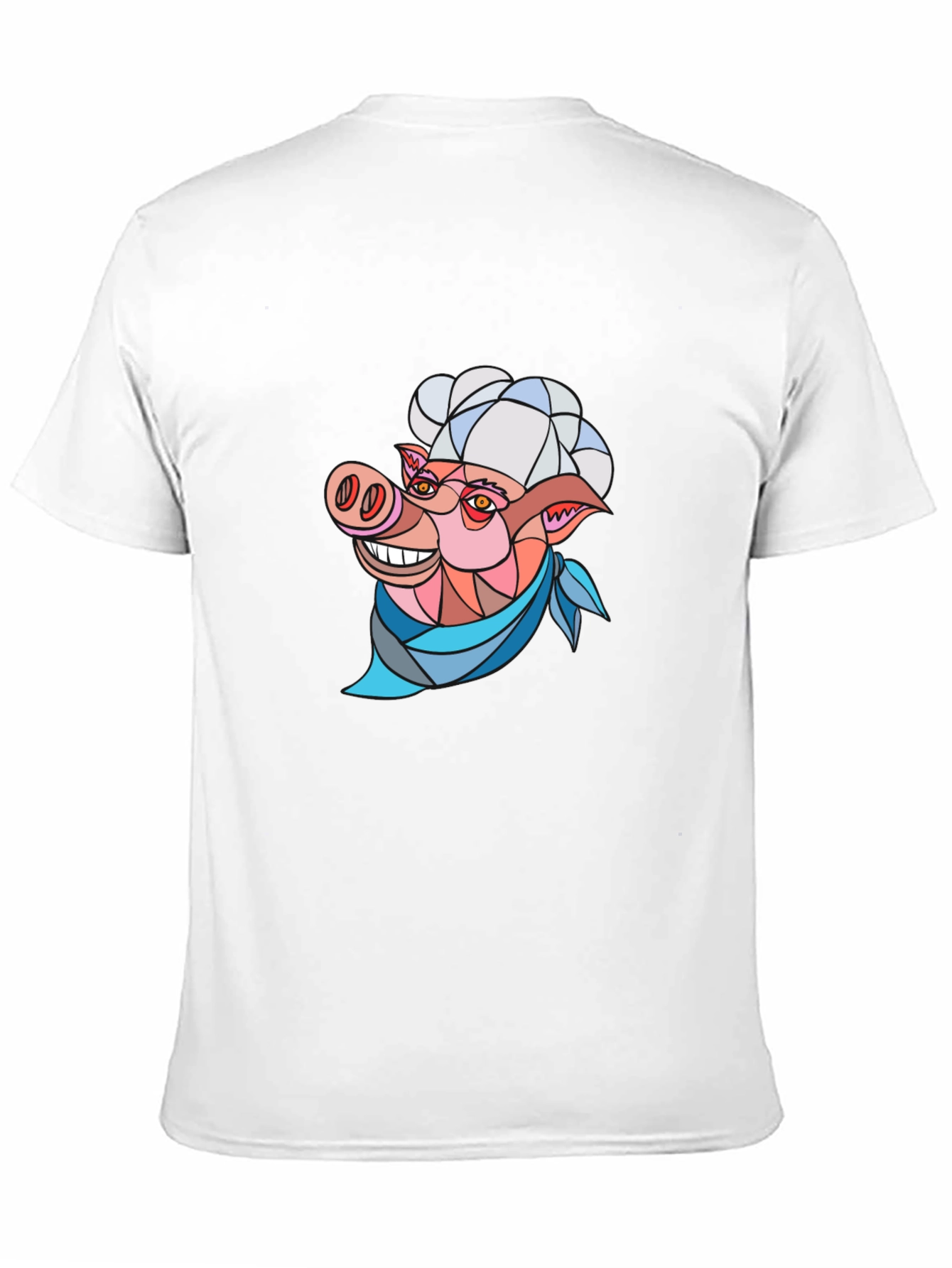 Black Chef Pig Graphic T-Shirt - Black Cotton view 11