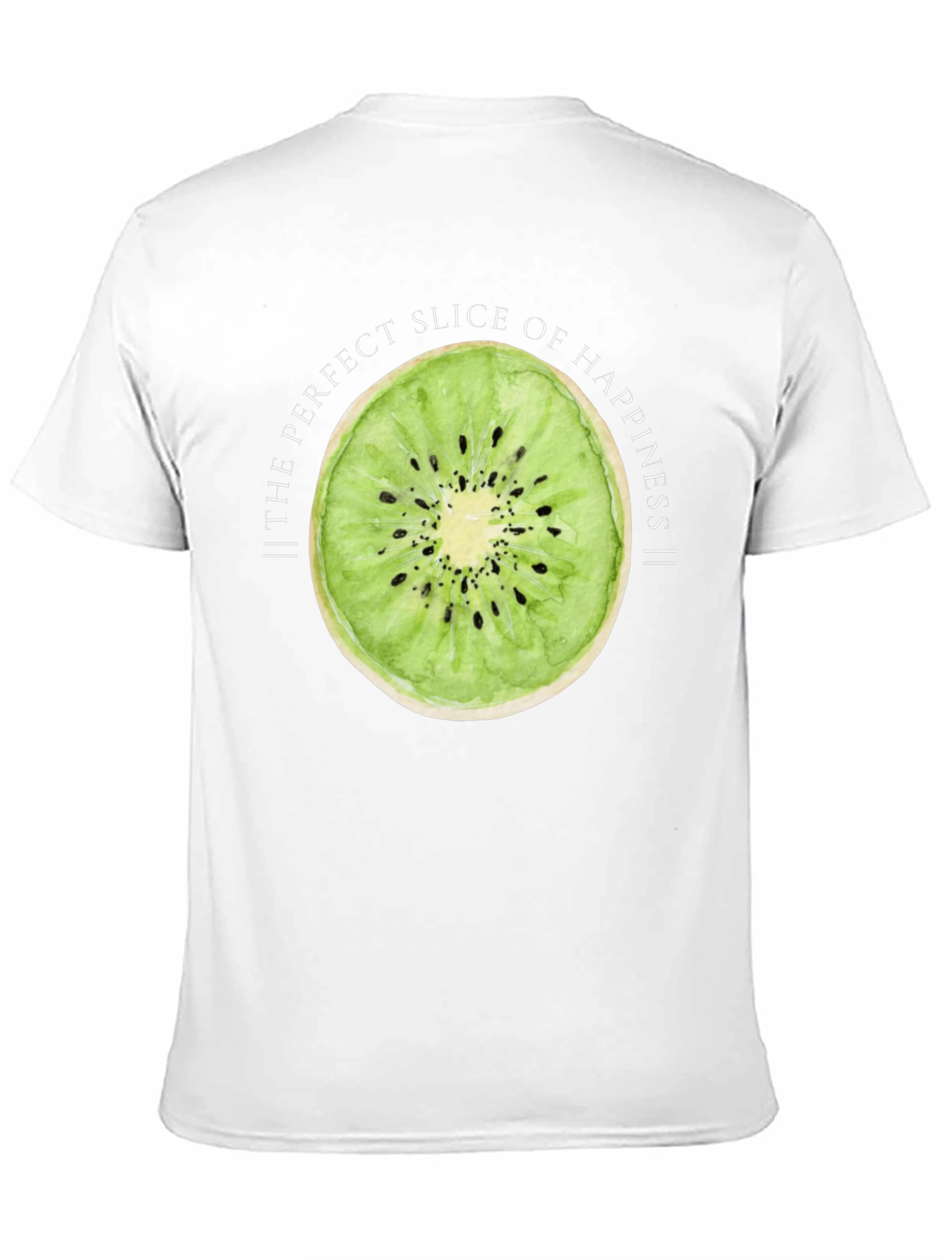 Black Kiwi Slice Happiness Graphic T-Shirt view 11