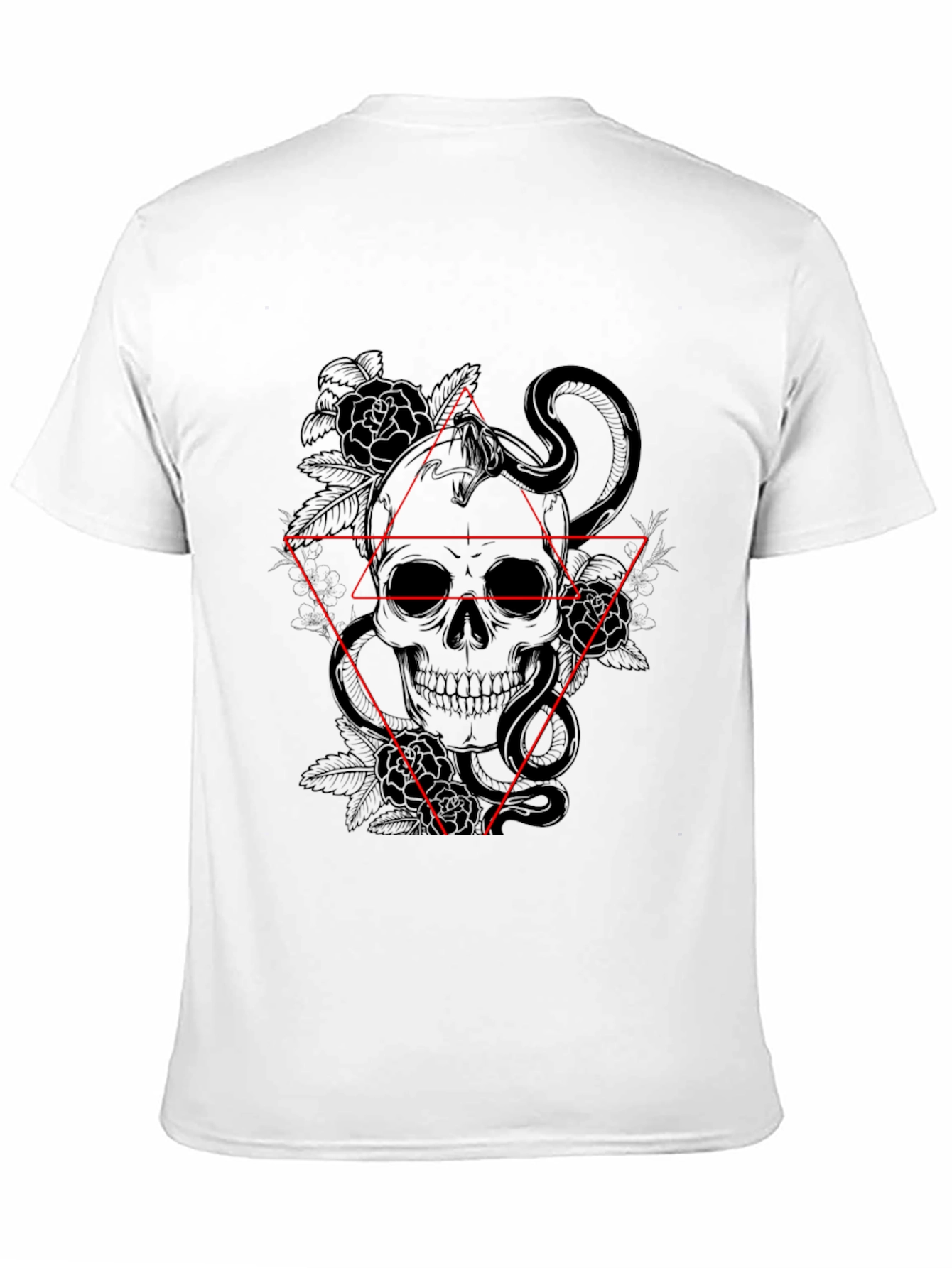 Black Skull & Snake Graphic Tee - Edgy Style view 11