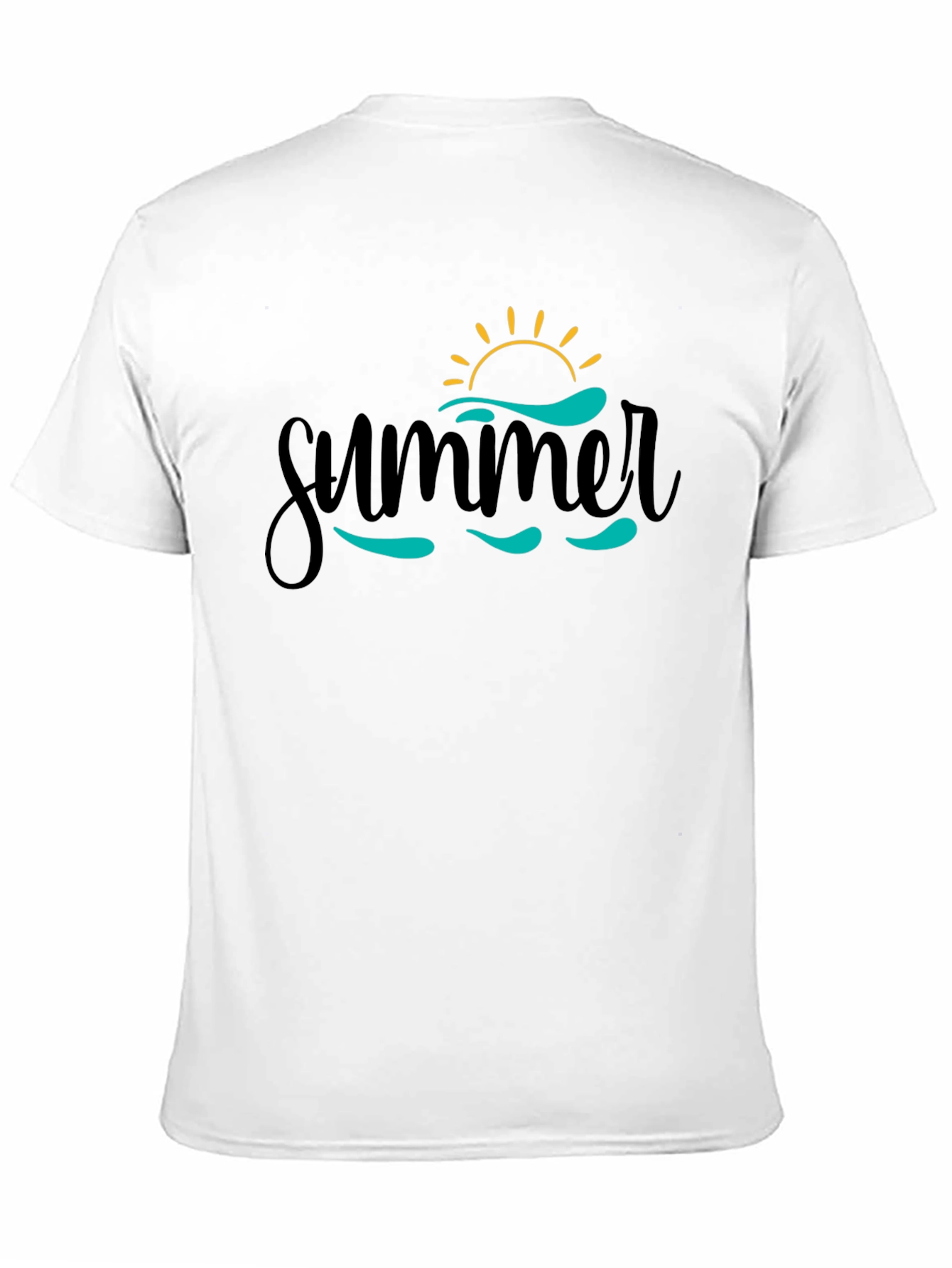 Summer Vibes Graphic Tee - Black Cotton T-Shirt - 11