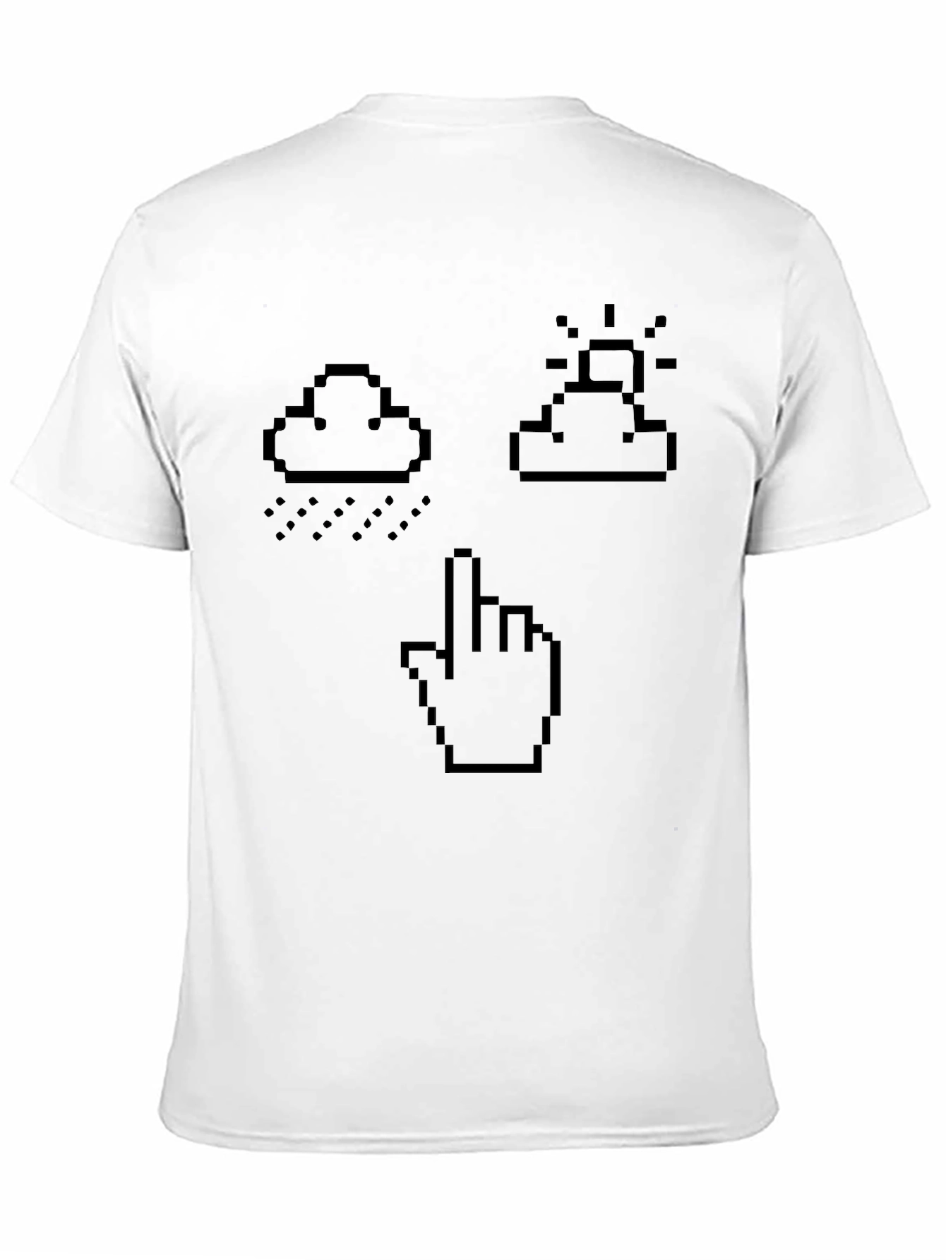 Black Pixel Weather Graphic Black T-Shirt view 11