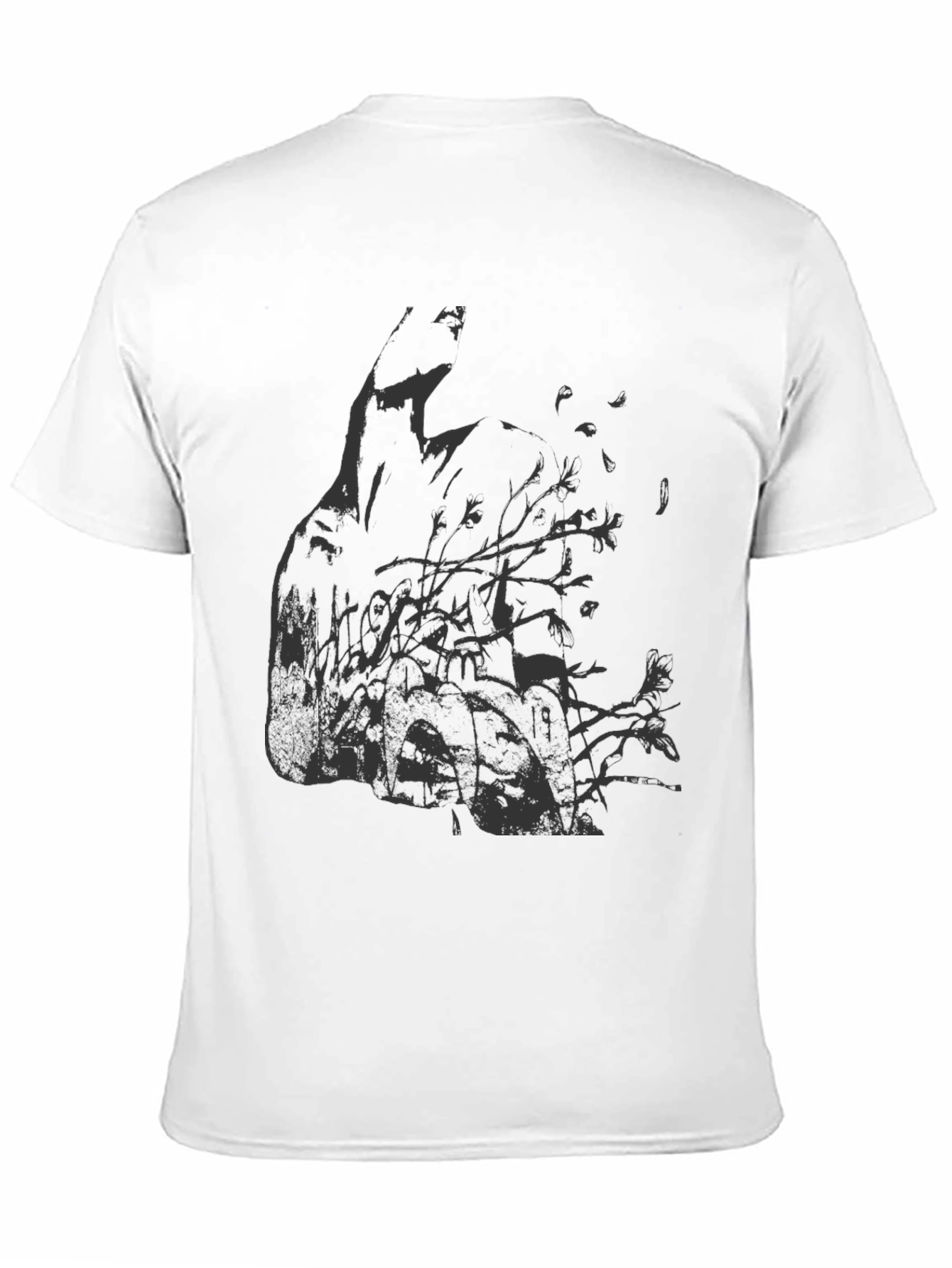 Black Abstract Graphic Print Black T-Shirt view 11