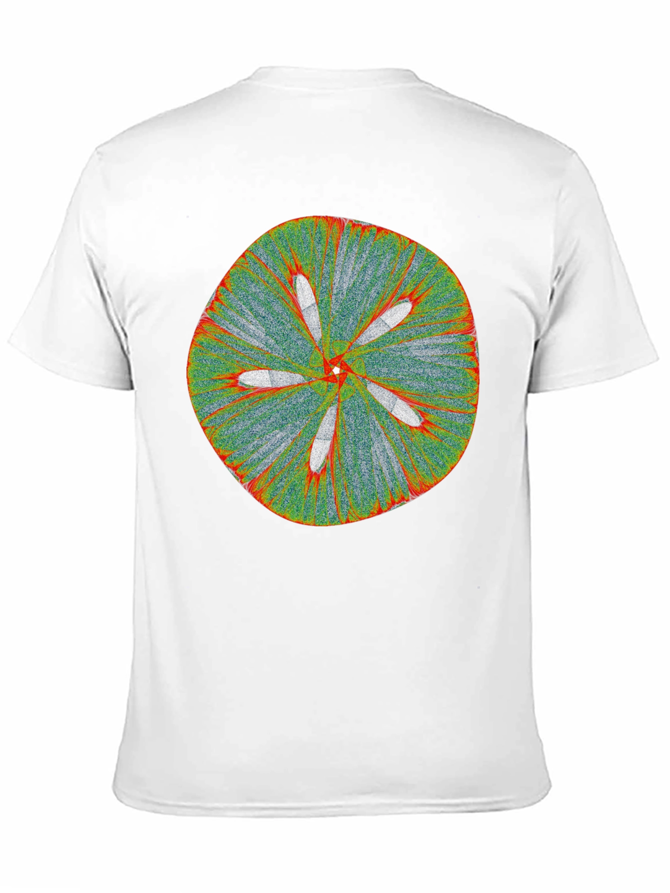 Black Abstract Flower Tee - Black Cotton Blend view 11