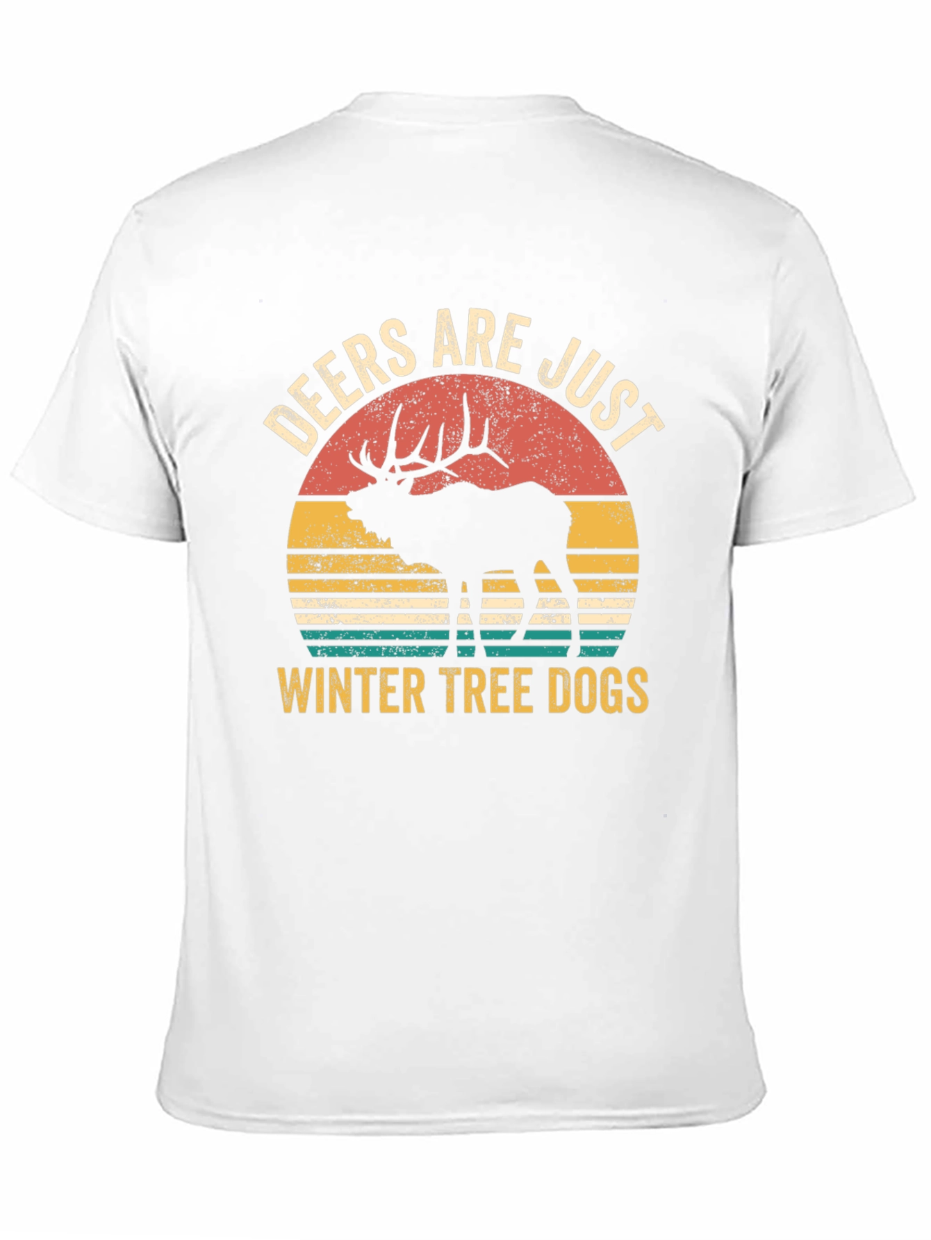 Black Deers Are Just Winter Tree Dogs Graphic T-Shirt view 11