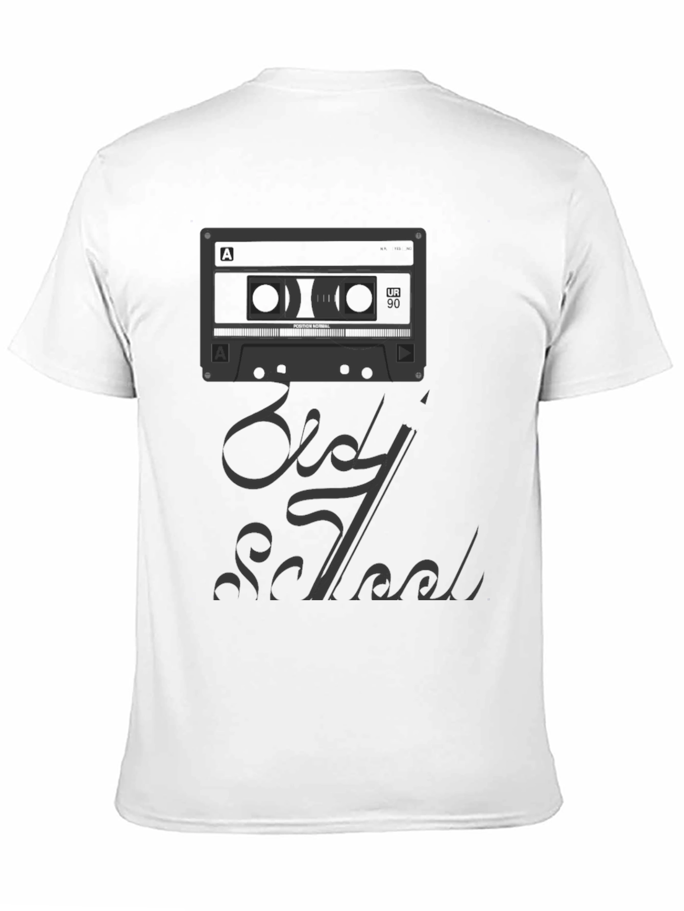 Black Old School Cassette Tape T-Shirt view 11