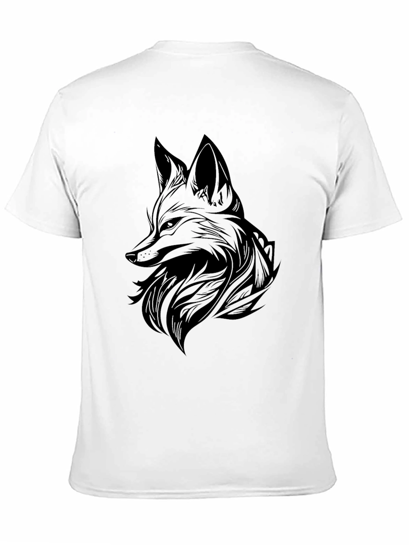 Black Black Fox Graphic Tee - Men's Stylish Print T-Shirt view 11