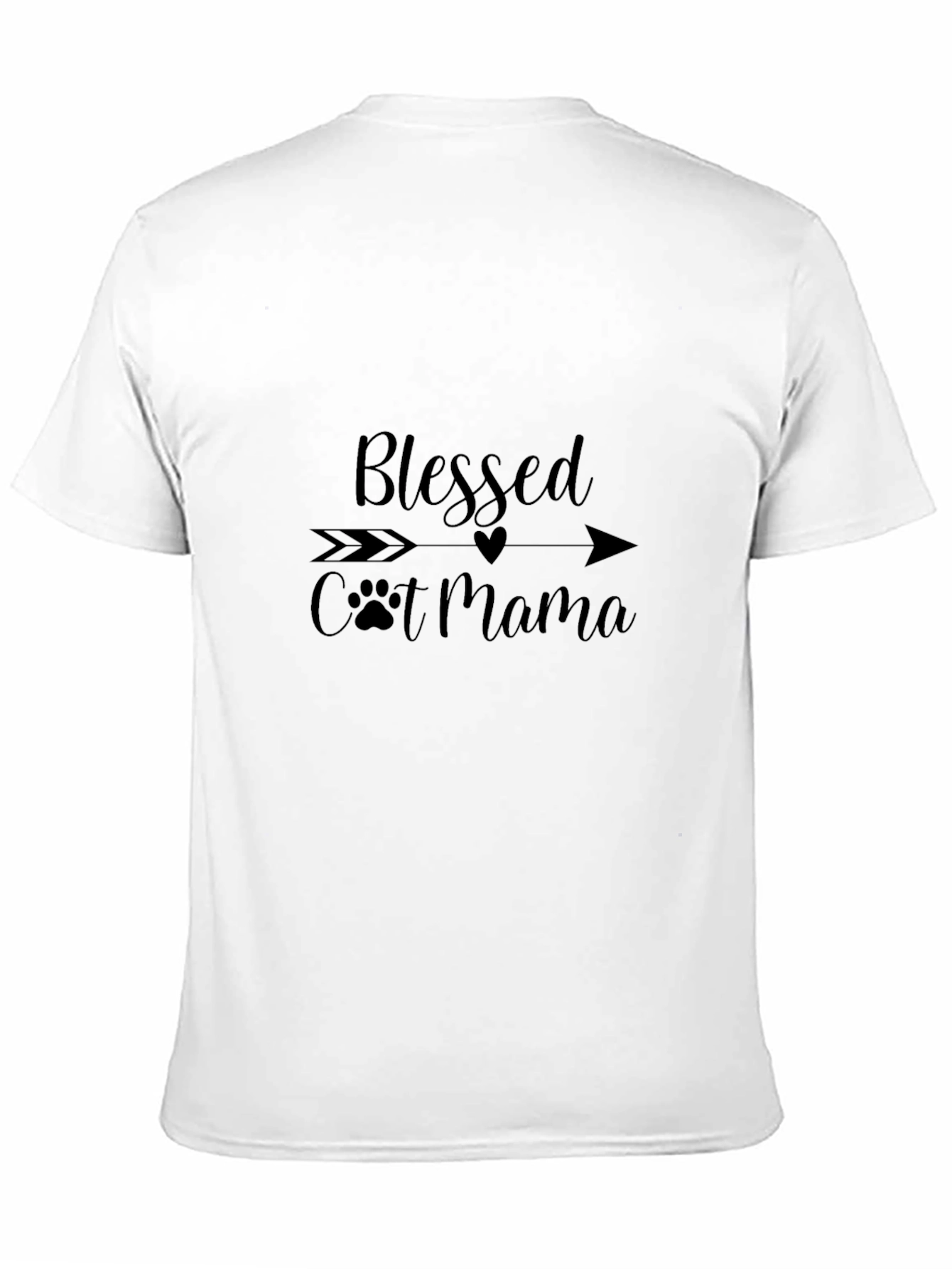 Black Blessed Cat Mama Black Graphic Tee view 11