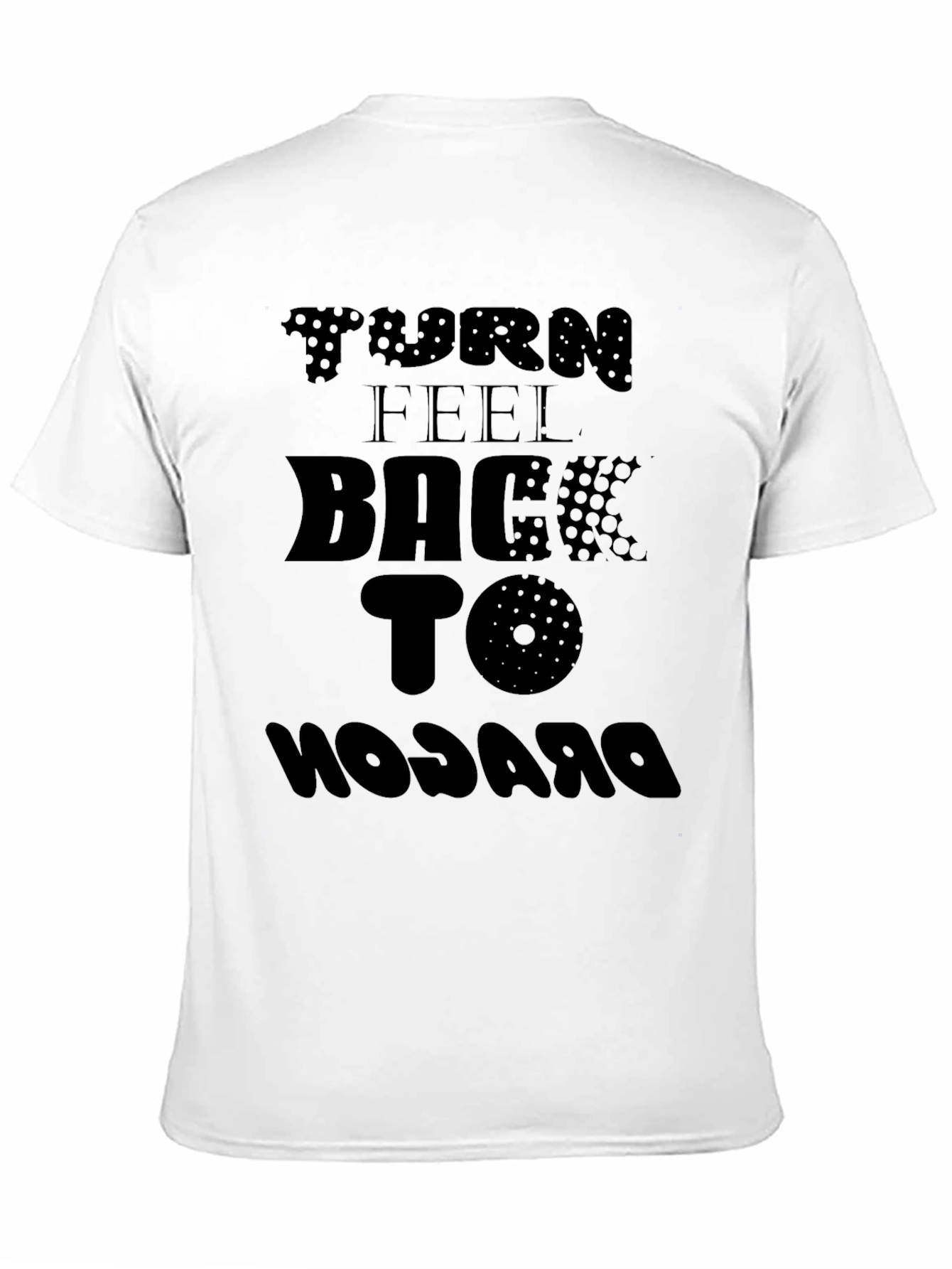 Black Turn Feel Back to Dragon Graphic Tee view 11