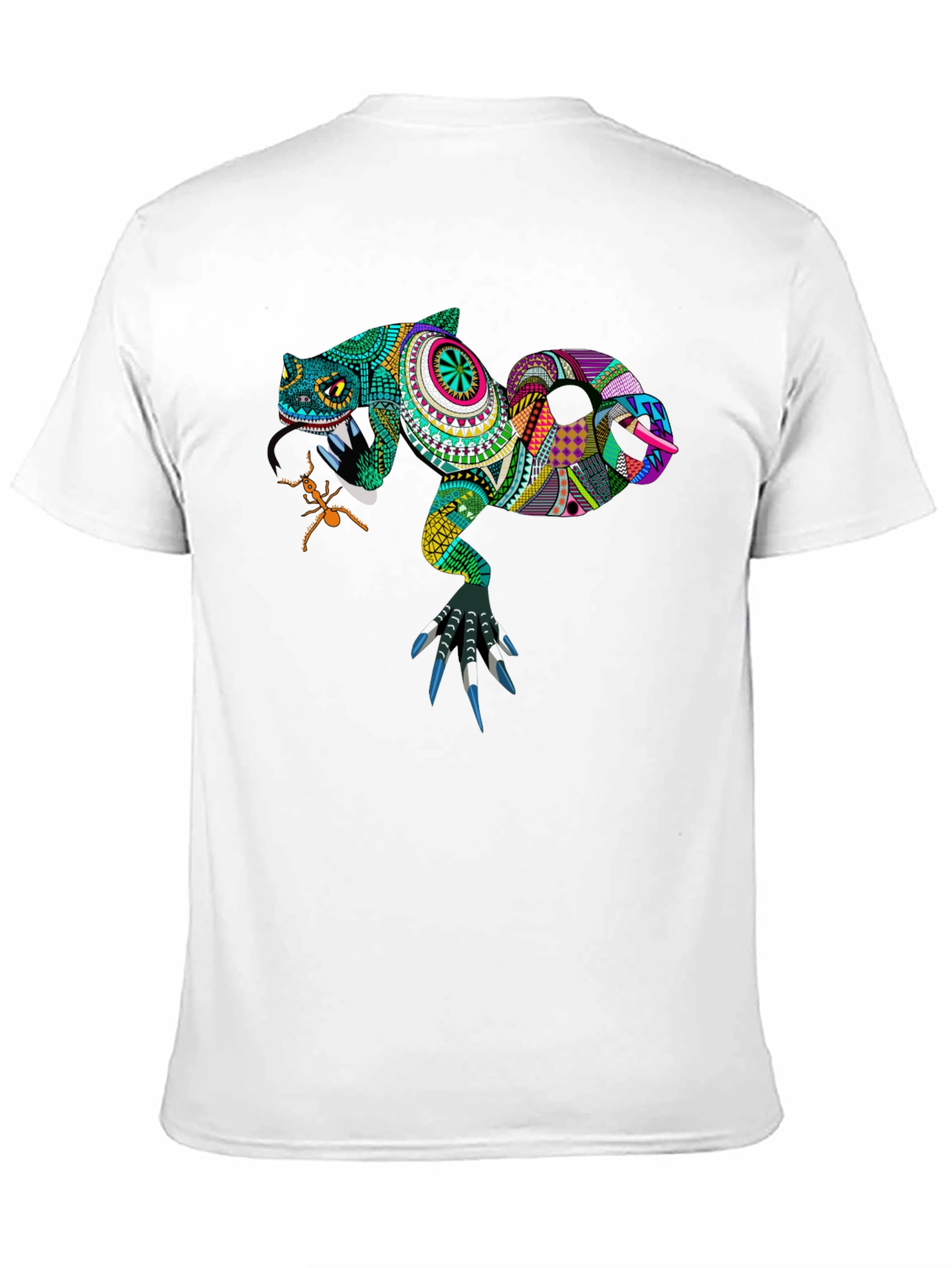 Black Lizard Graphic Tee - Unique Patterned Reptile Design view 11