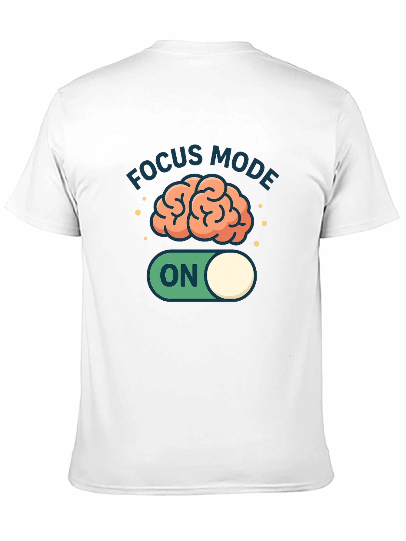 Black Focus Mode On Brain Graphic Tee - Black view 11