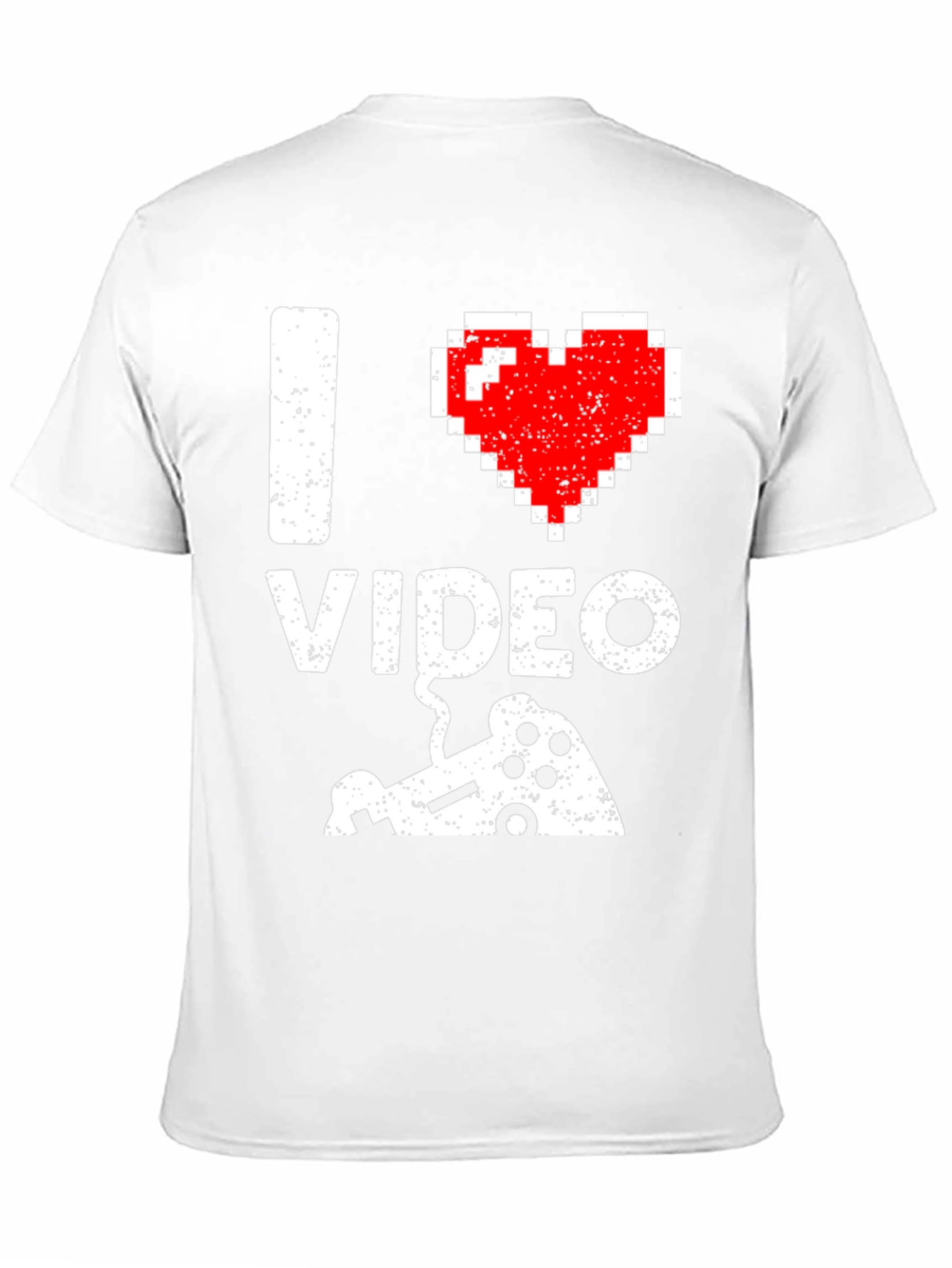Black I Love Video Games Pixel Art Gamer T-Shirt view 11