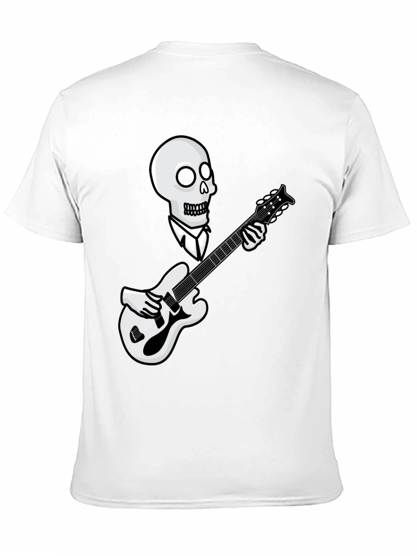 Skull Guitarist Graphic Tee - Black - 11