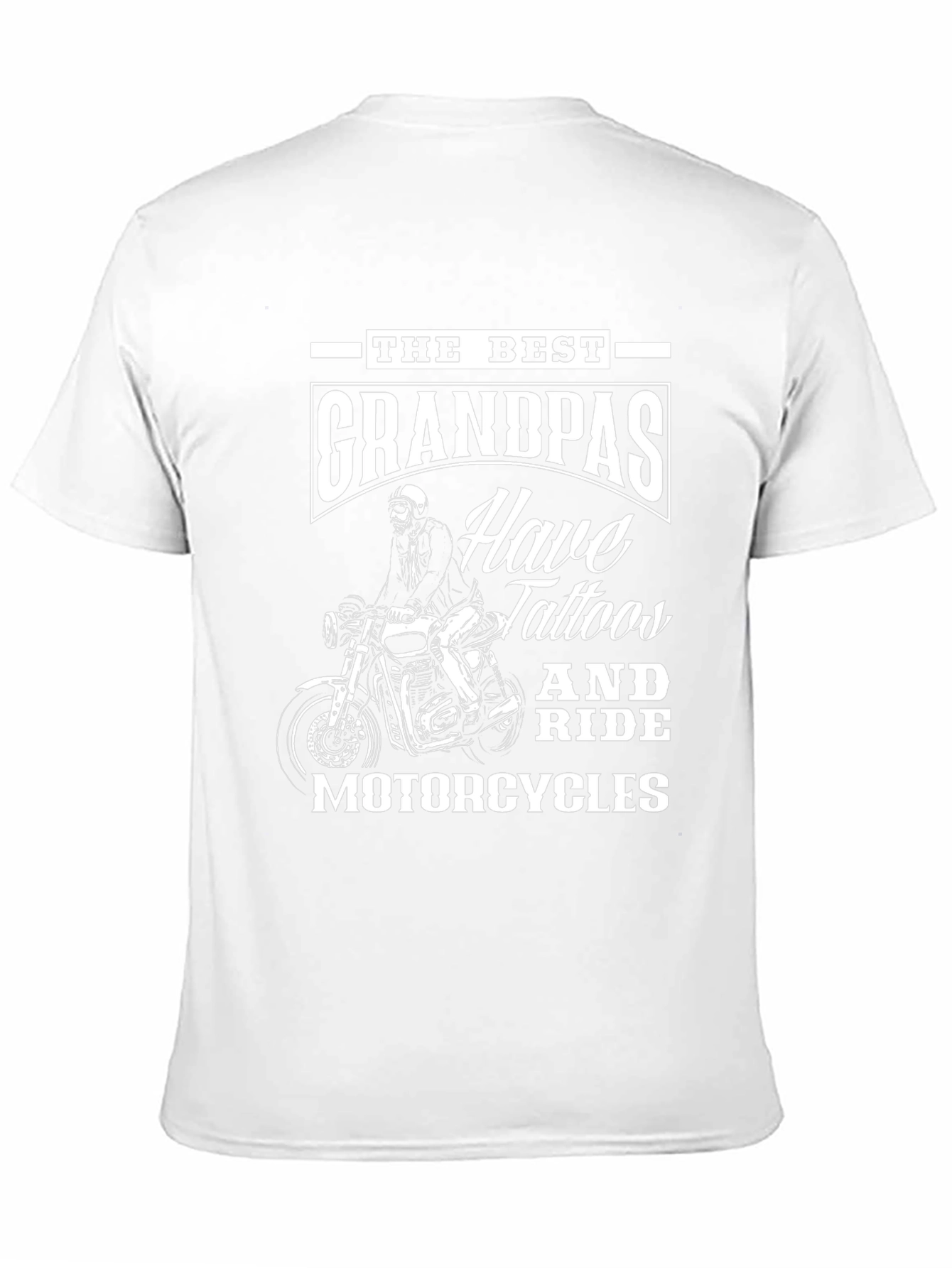 Black Tattooed Grandpas Ride Motorcycles T-Shirt view 11
