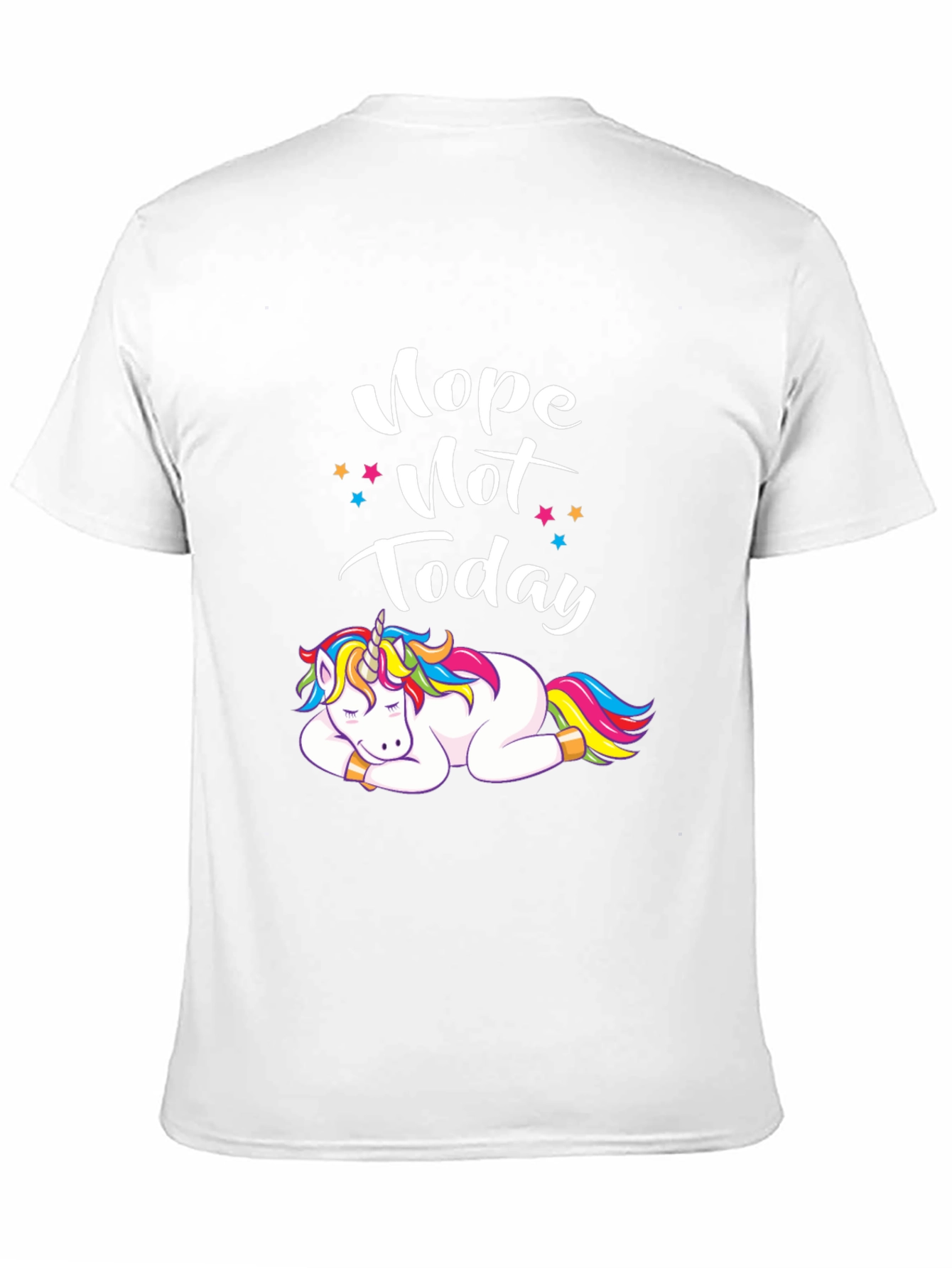 Black Nope Not Today Unicorn Graphic Tee view 11