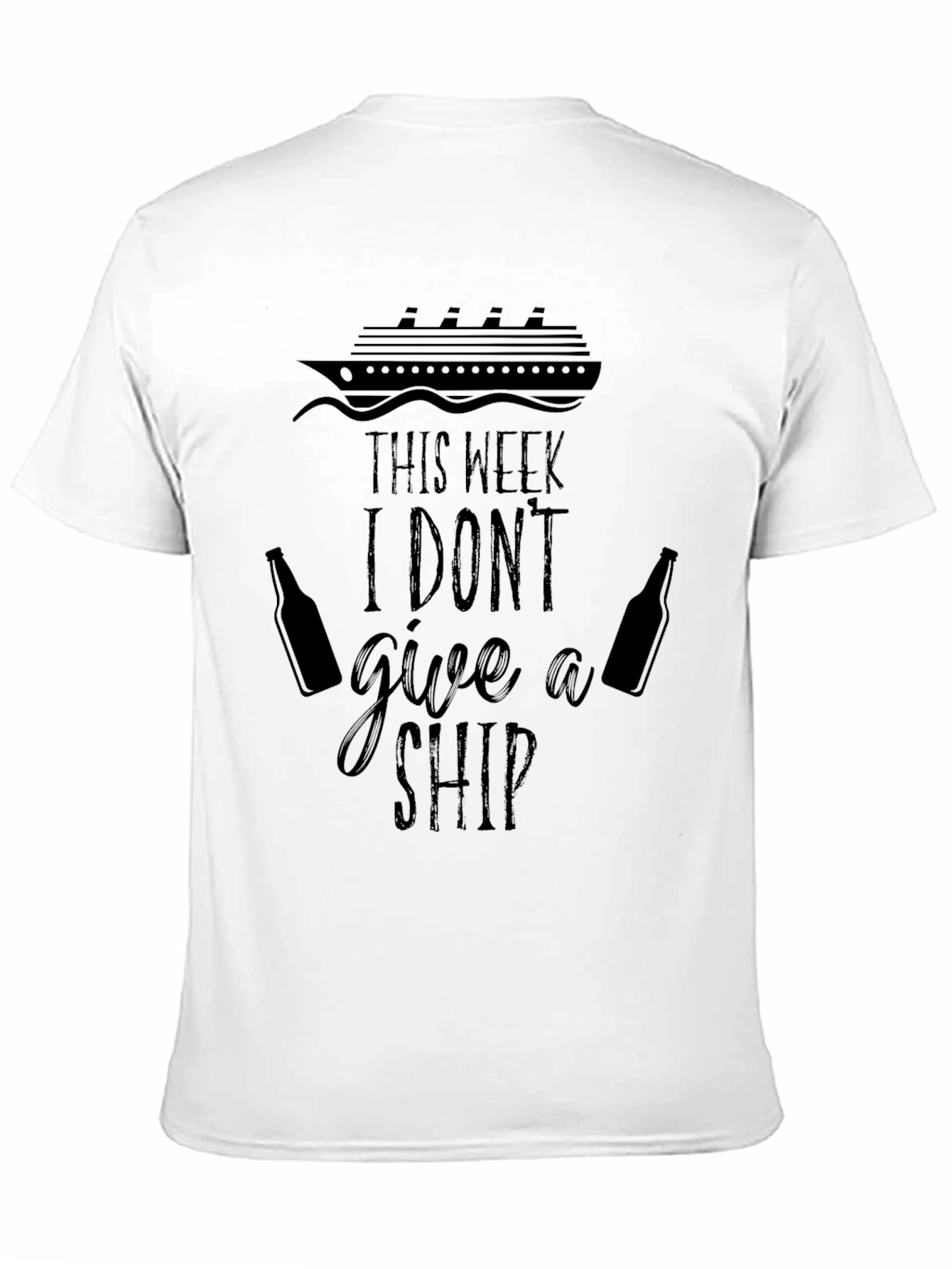Black I Don't Give a Ship Cruise T-Shirt view 11