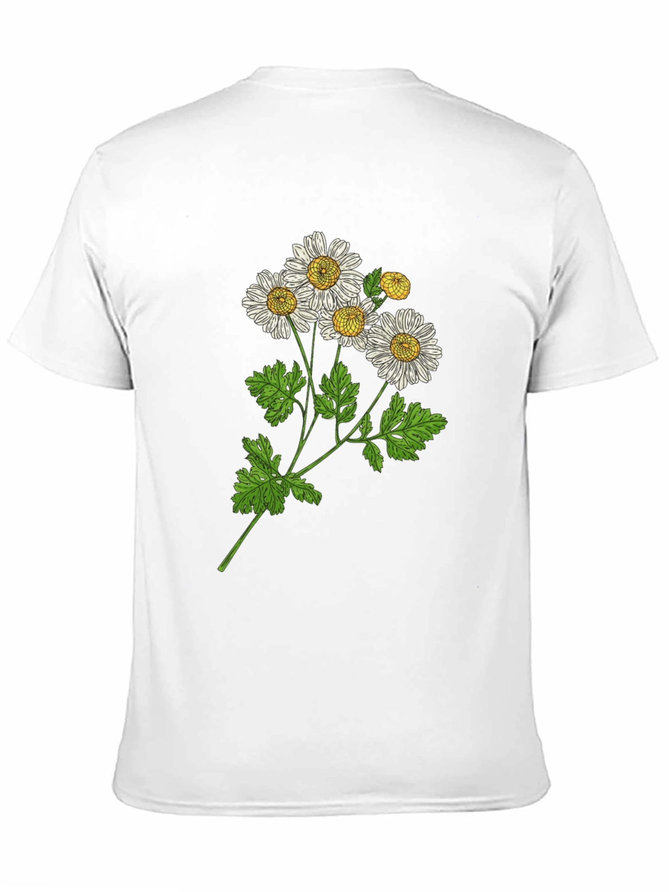 Black Botanical Daisy Graphic T-Shirt - Black view 11