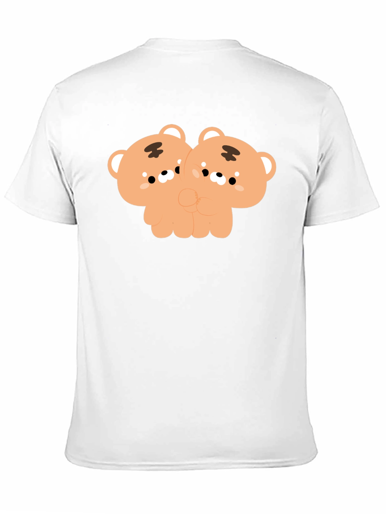 Black Cute Bears Black T-Shirt - Unique Kawaii Design view 11