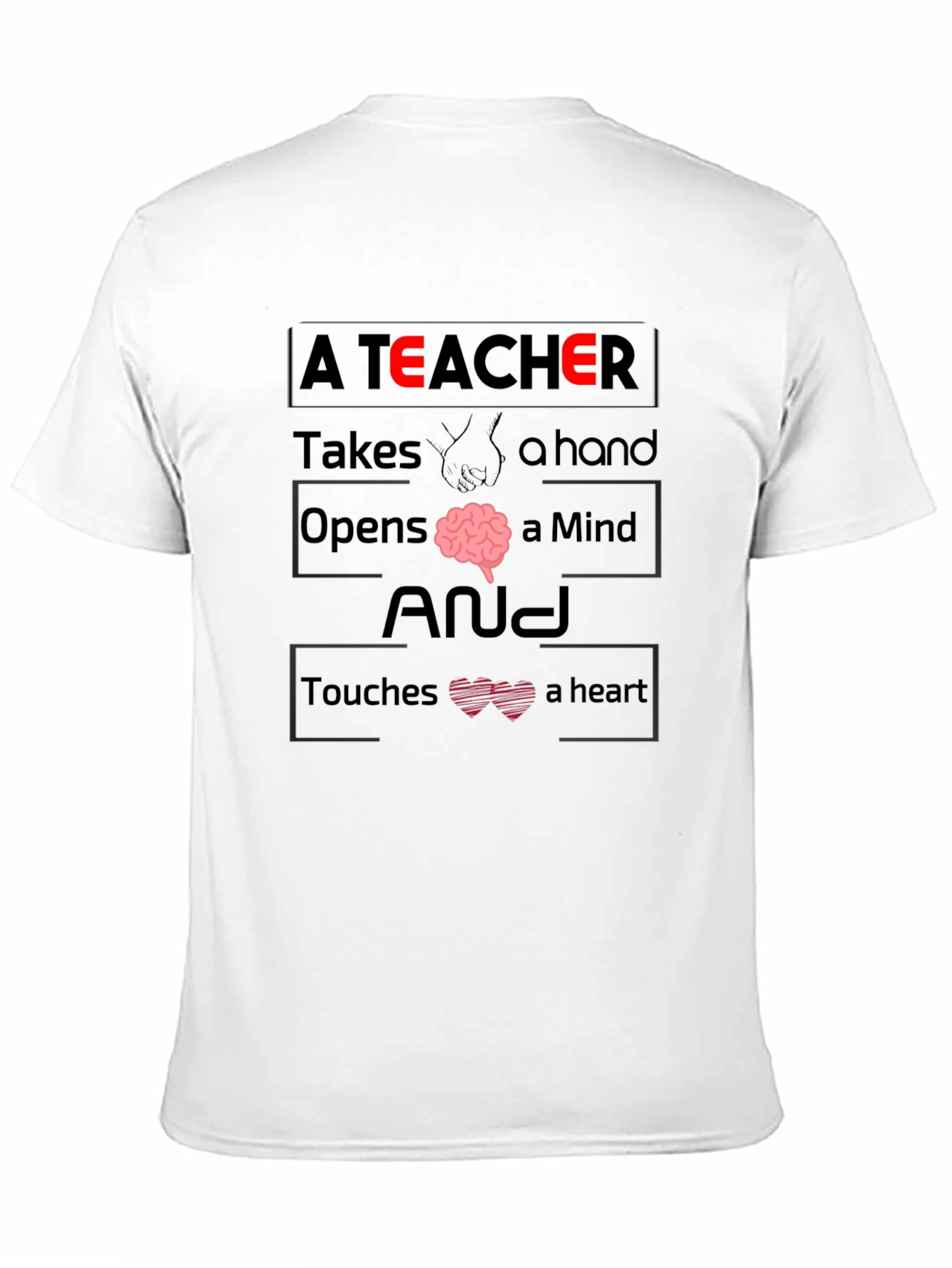 Black A Teacher Graphic Print T-Shirt view 11