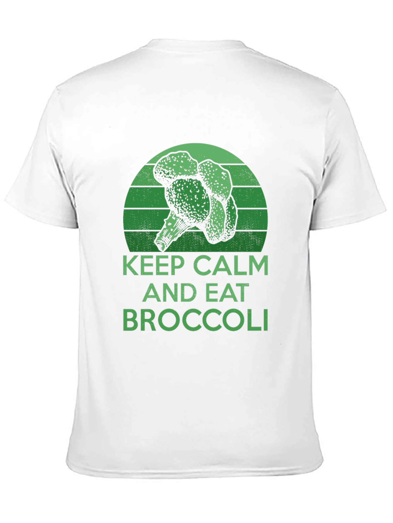 Black Keep Calm and Eat Broccoli T-Shirt view 11