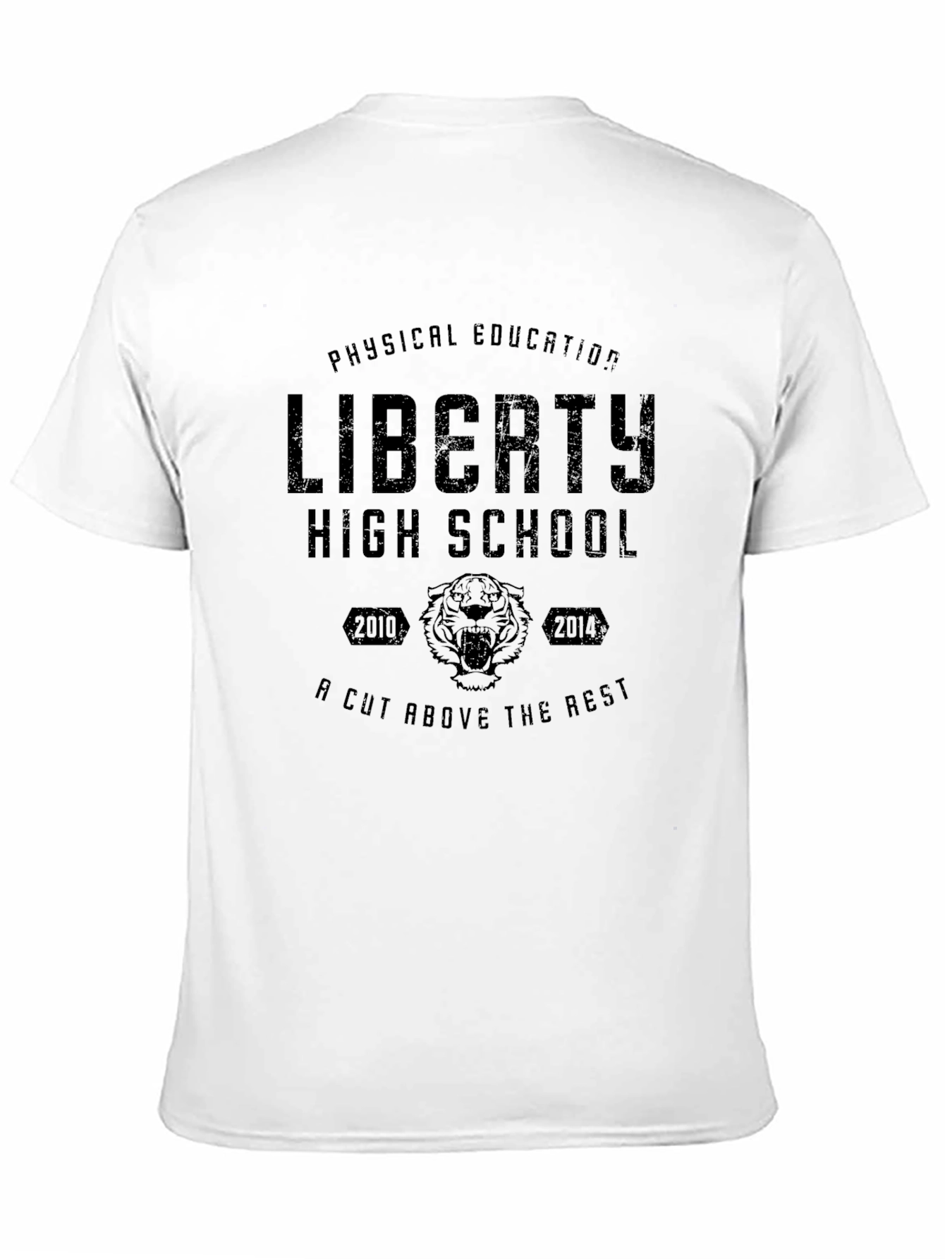 Black Liberty High School Physical Education Black T-Shirt view 11