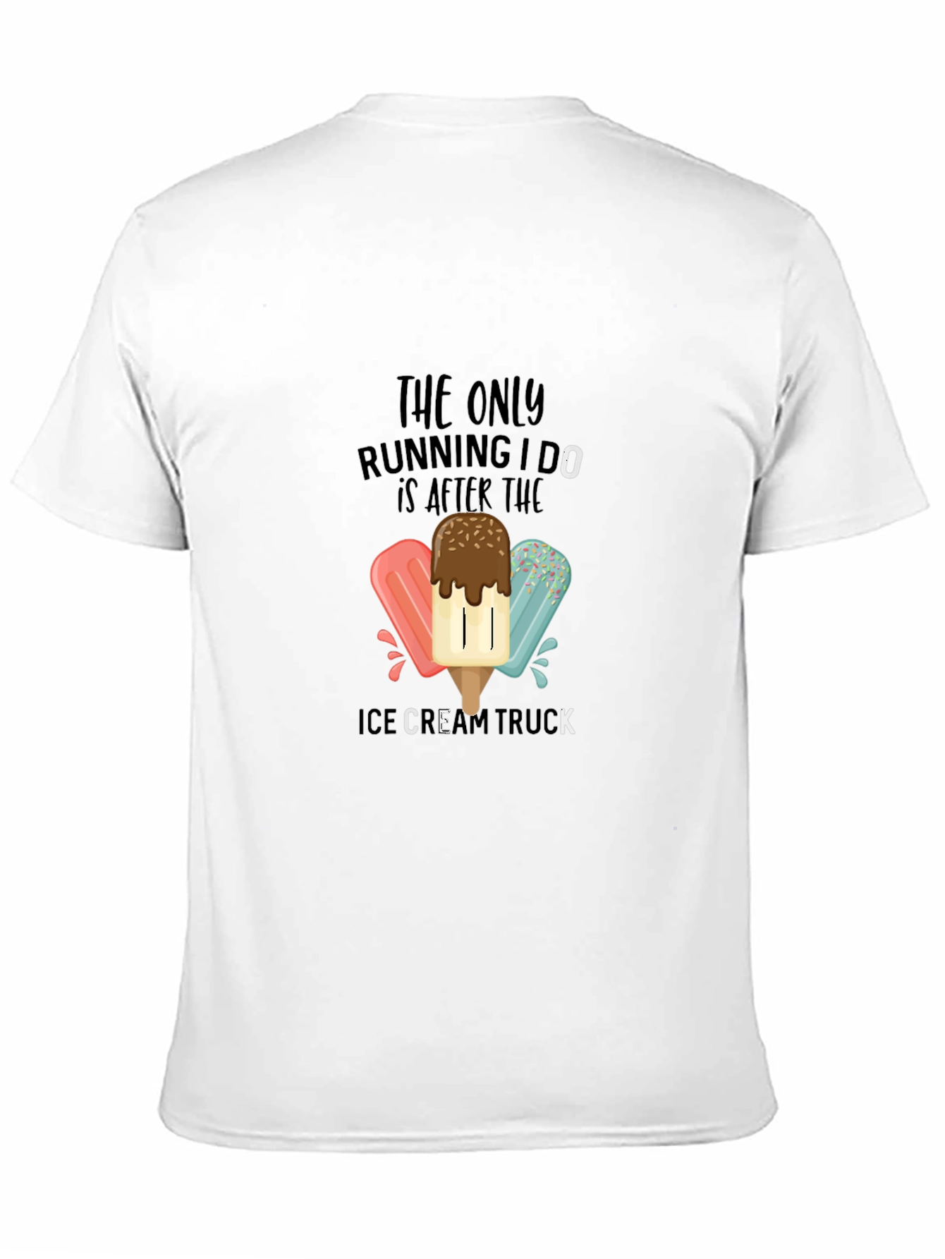 Black Ice Cream Truck T-Shirt - Funny Running Tee view 11