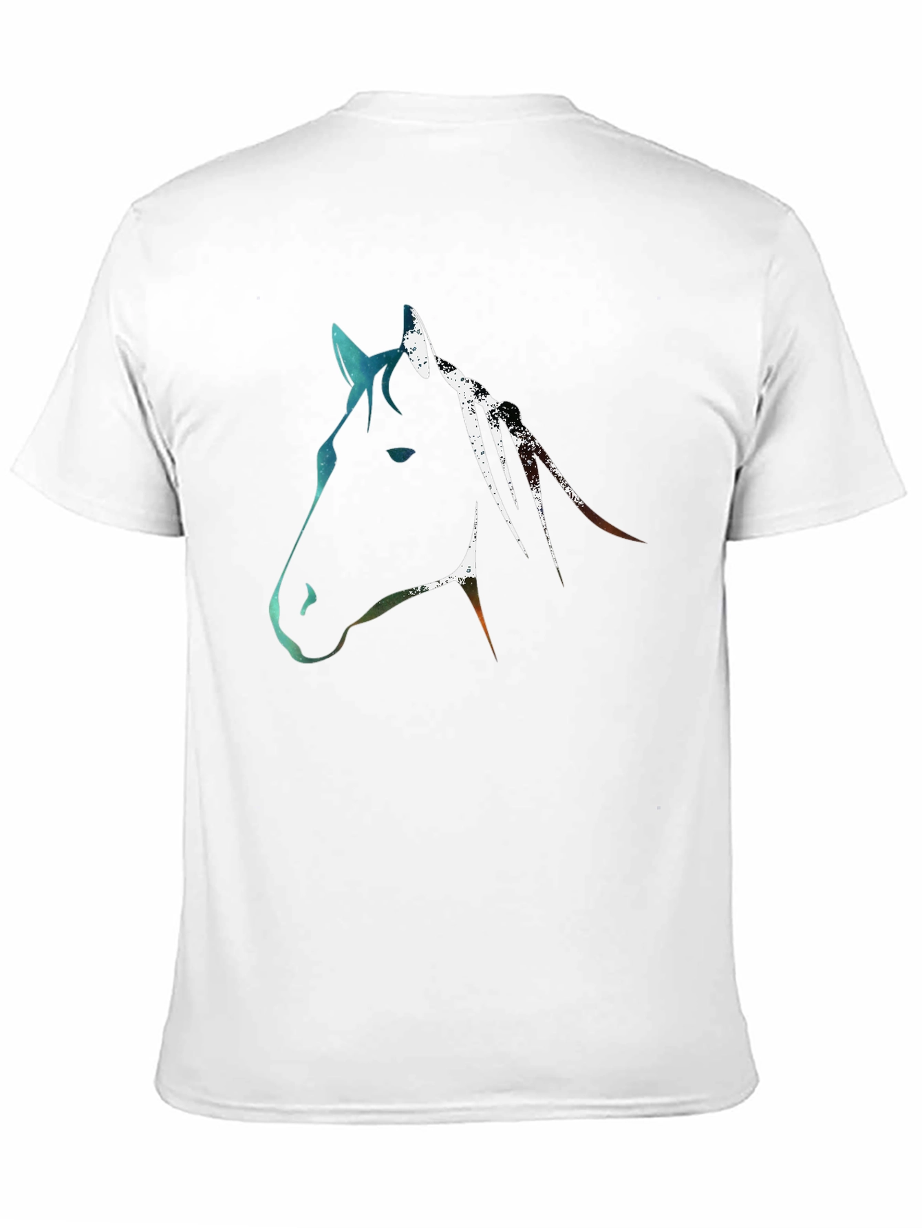 Black Abstract Horse Graphic Tee - Black view 11