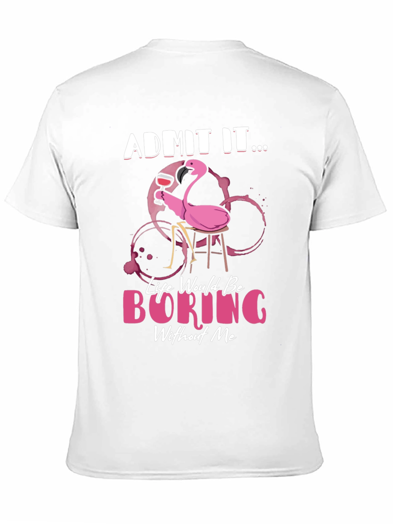 Black Funny Flamingo Graphic T-Shirt - Admit It... view 11