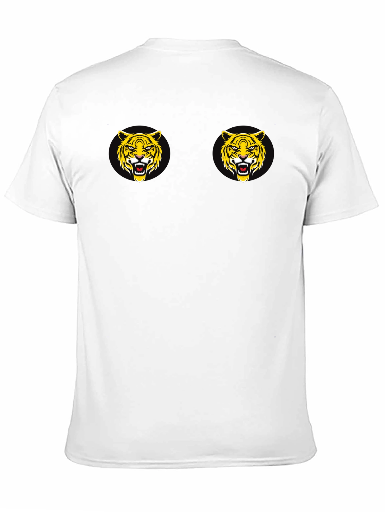 Black Black T-Shirt with Tiger Face Graphic view 11