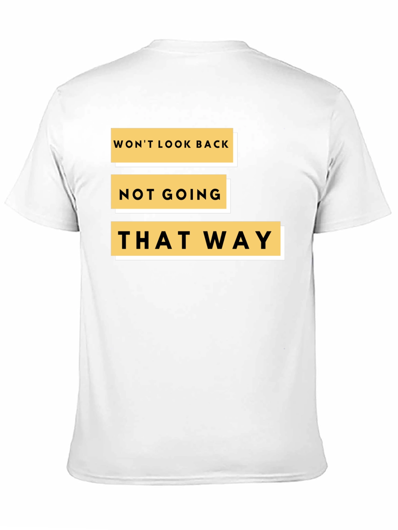 Black Bold Statement Tee: Won't Look Back - Black view 11