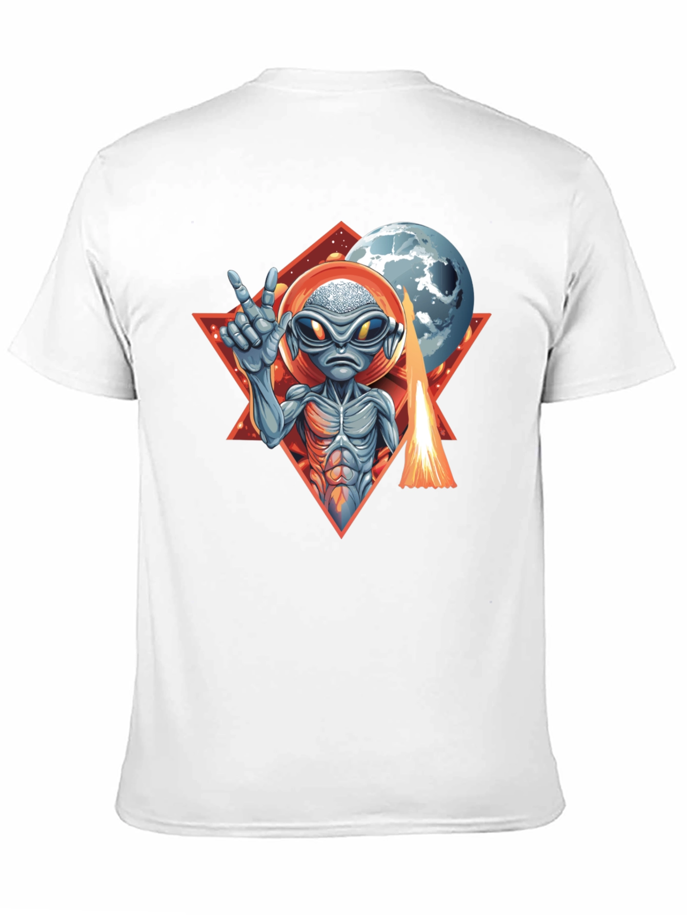 Black Alien Peace Sign T-Shirt - Out of This World Style! view 11