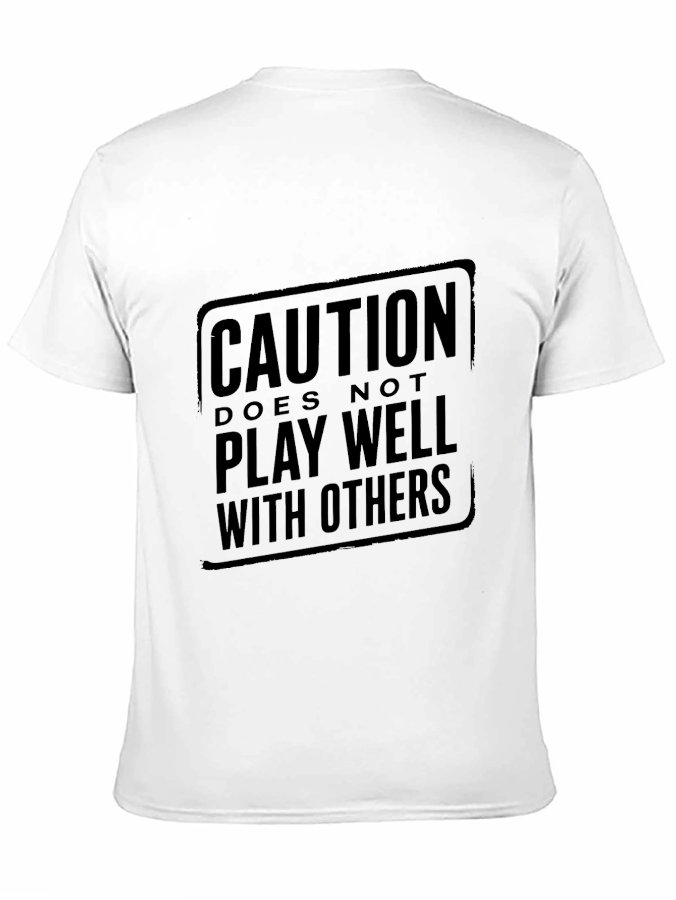 Black Caution: Does Not Play Well With Others Black T-Shirt view 11