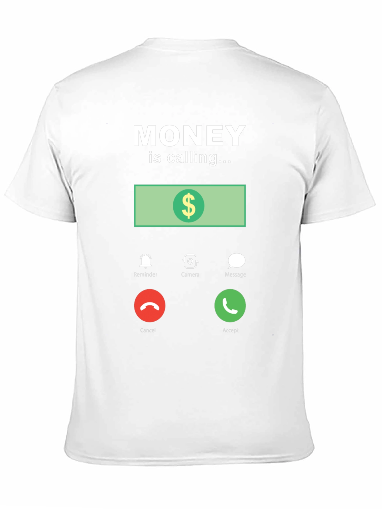 Black Money is Calling Funny Graphic T-Shirt view 11